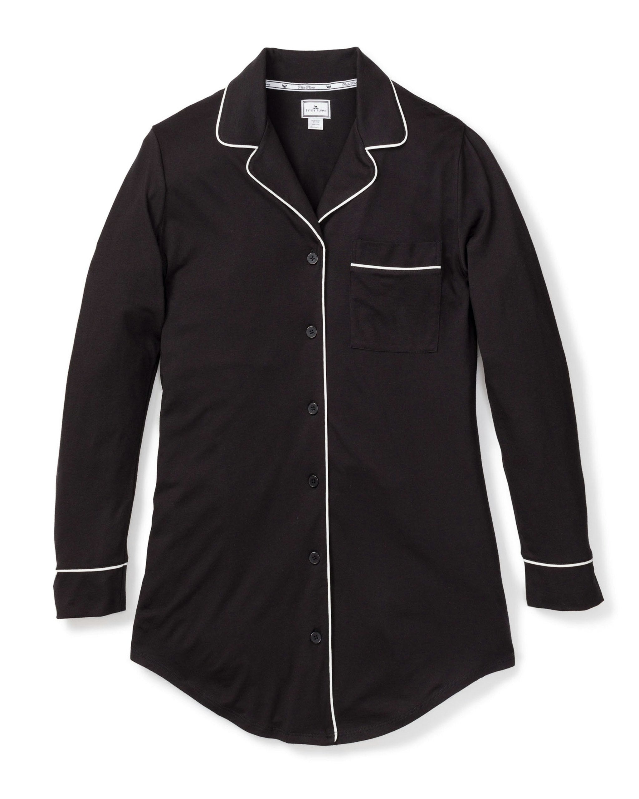 Women's Pima Nightshirt in Black