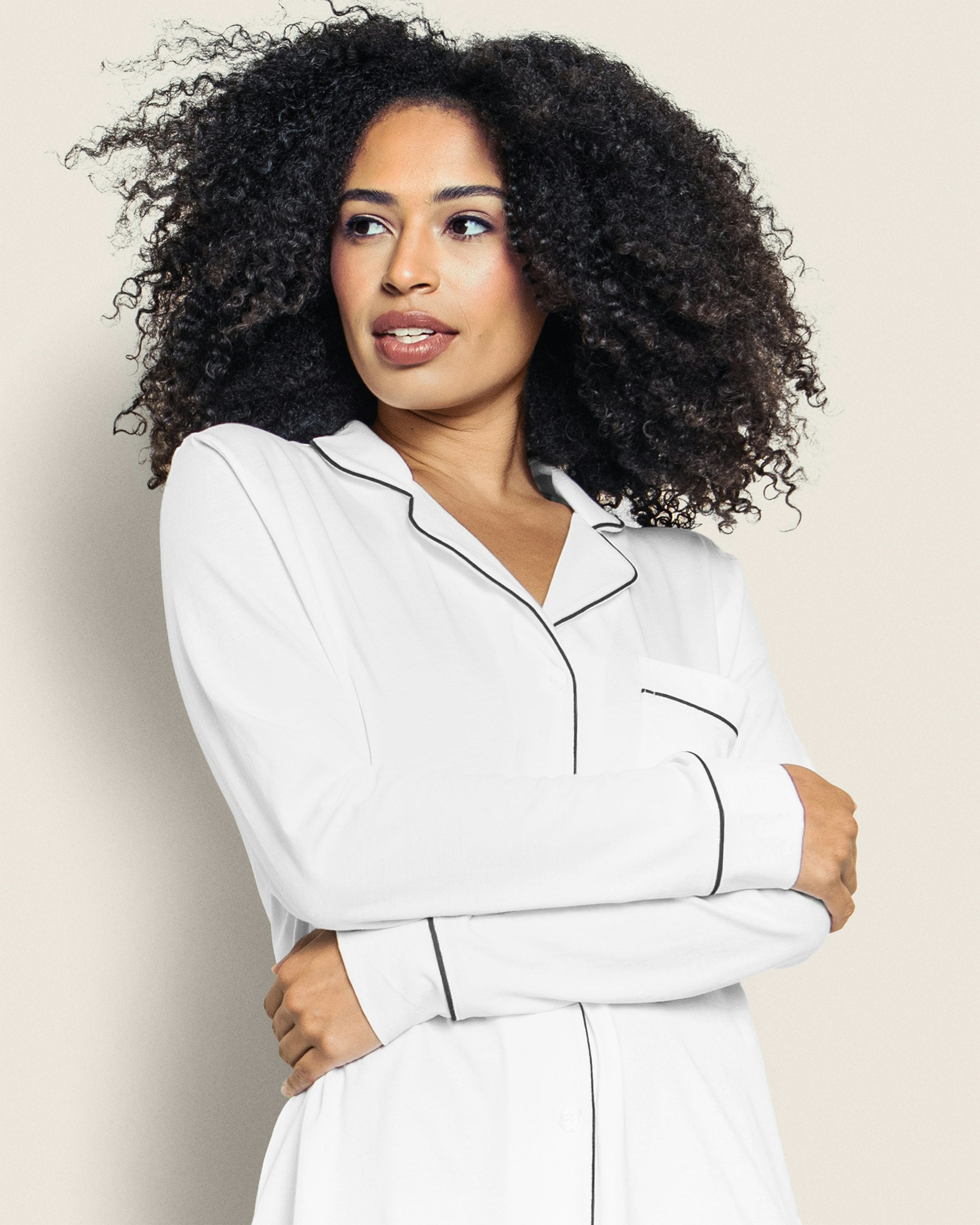 Women's Pima Nightshirt in Black