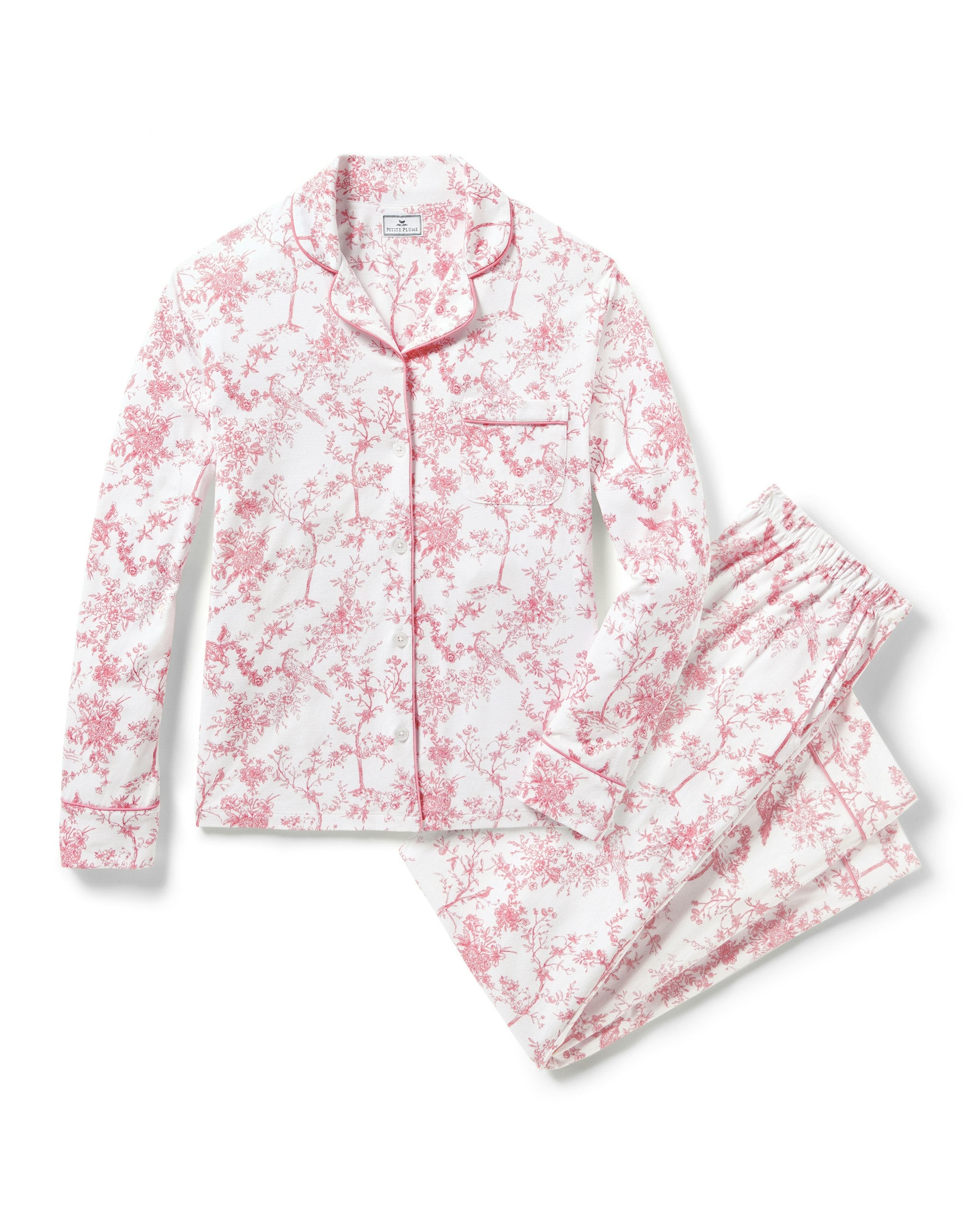 Women's Pima Pajama in Pink Timeless Toile
