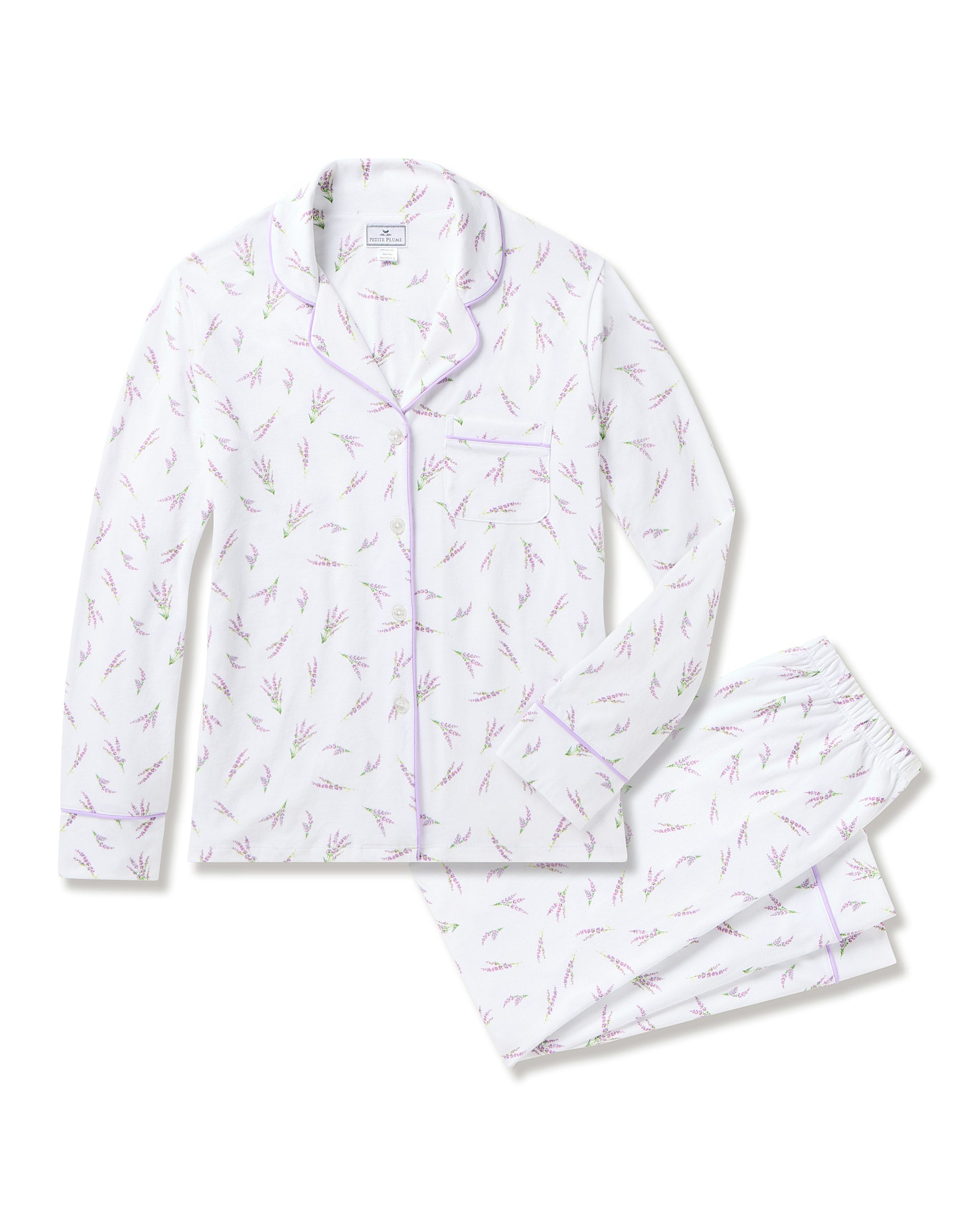 Women's Pima Pajama Set in Fields of Provence