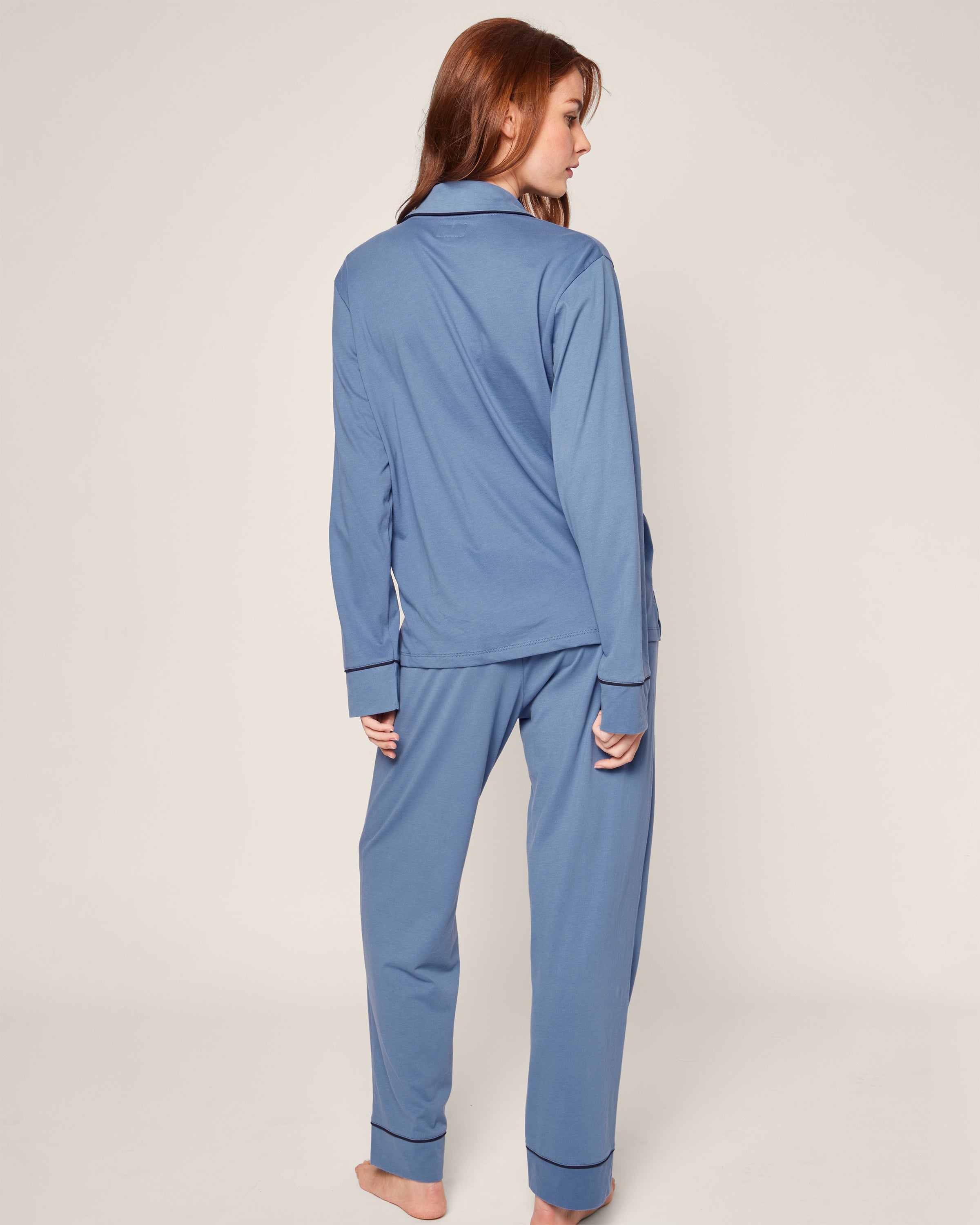 Women's Pima Pajama Set in Mystique Blue