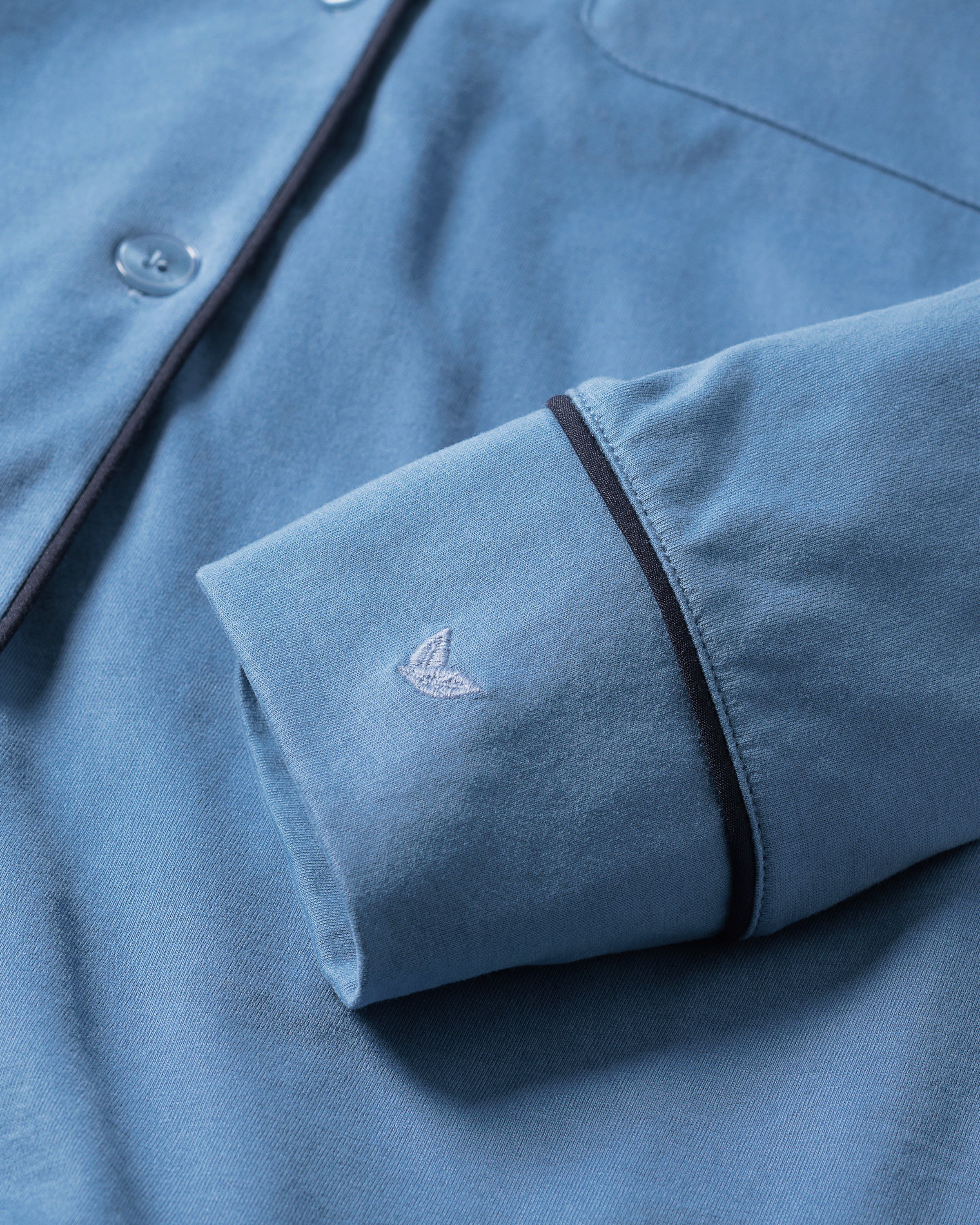 Women's Pima Pajama Set in Mystique Blue