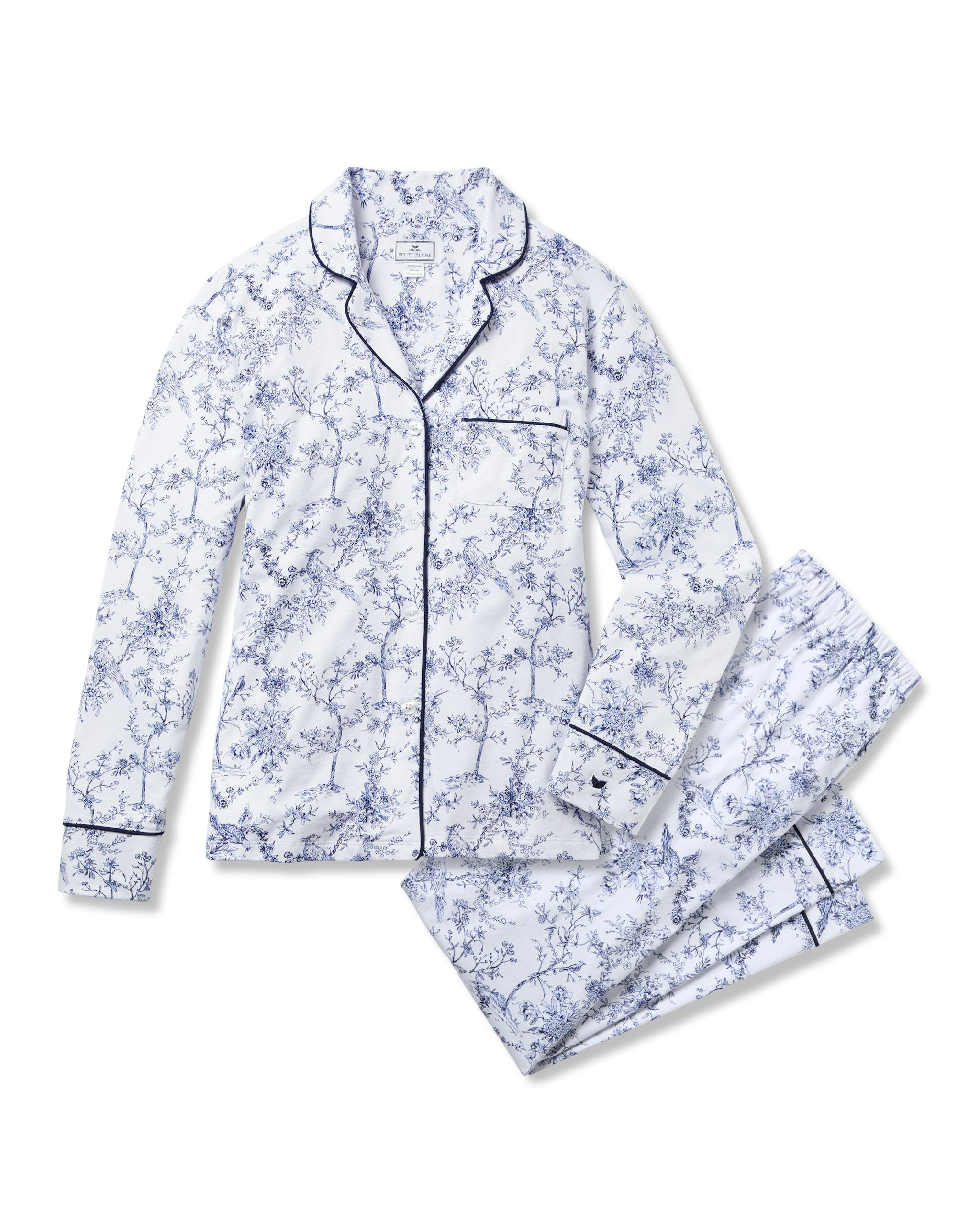 Women's Pima Pajama Set in Timeless Toile