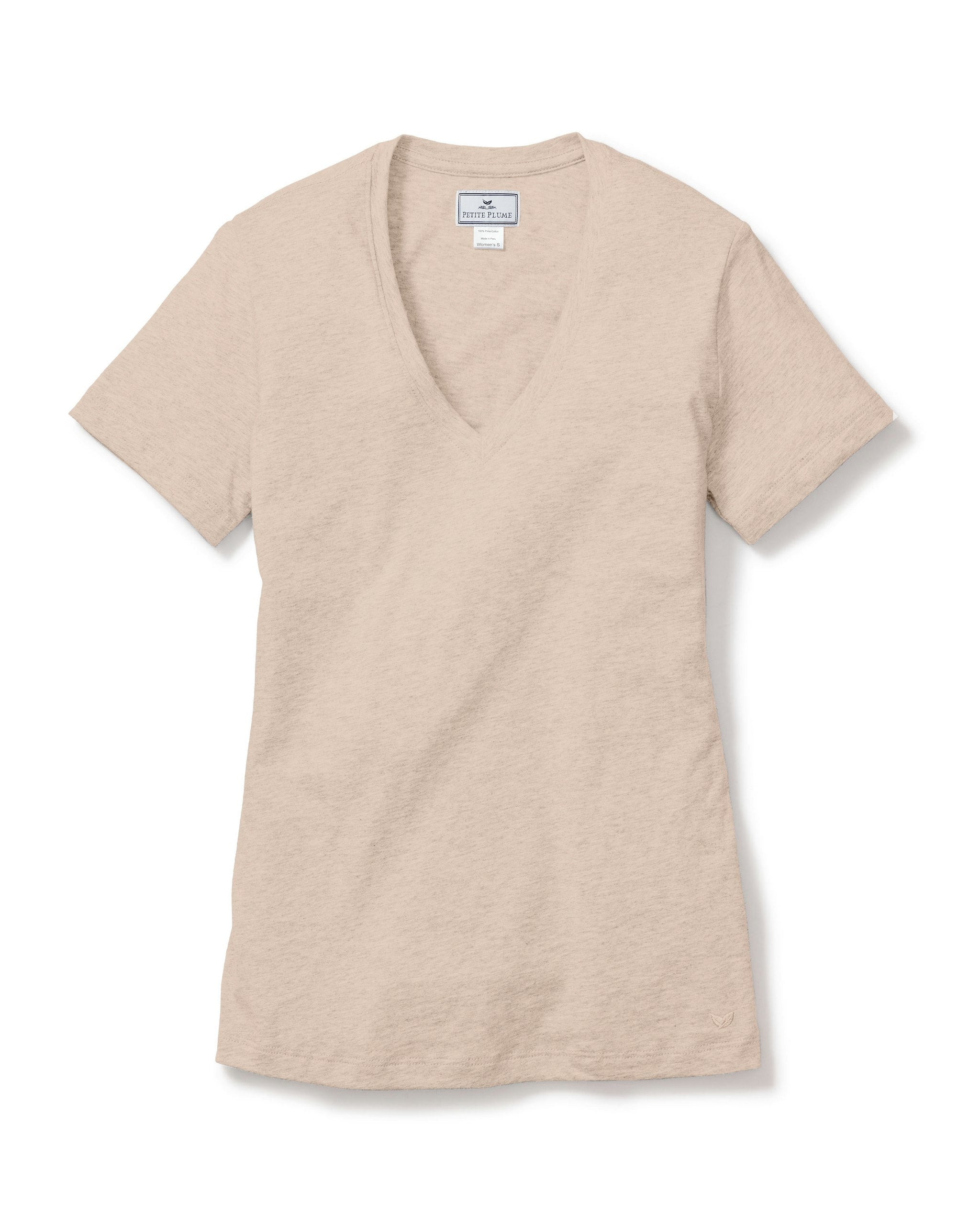 Women's Pima Short Sleeve Top in Camel