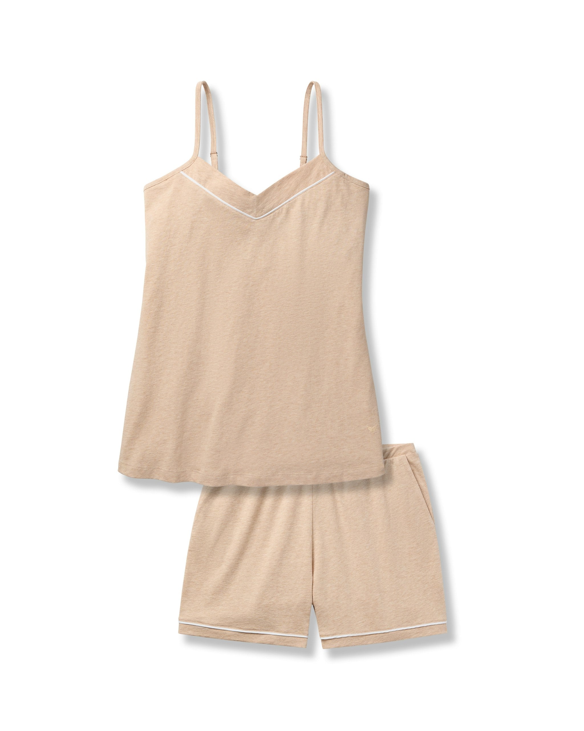 Women's Pima Sylvie Short Set in Camel