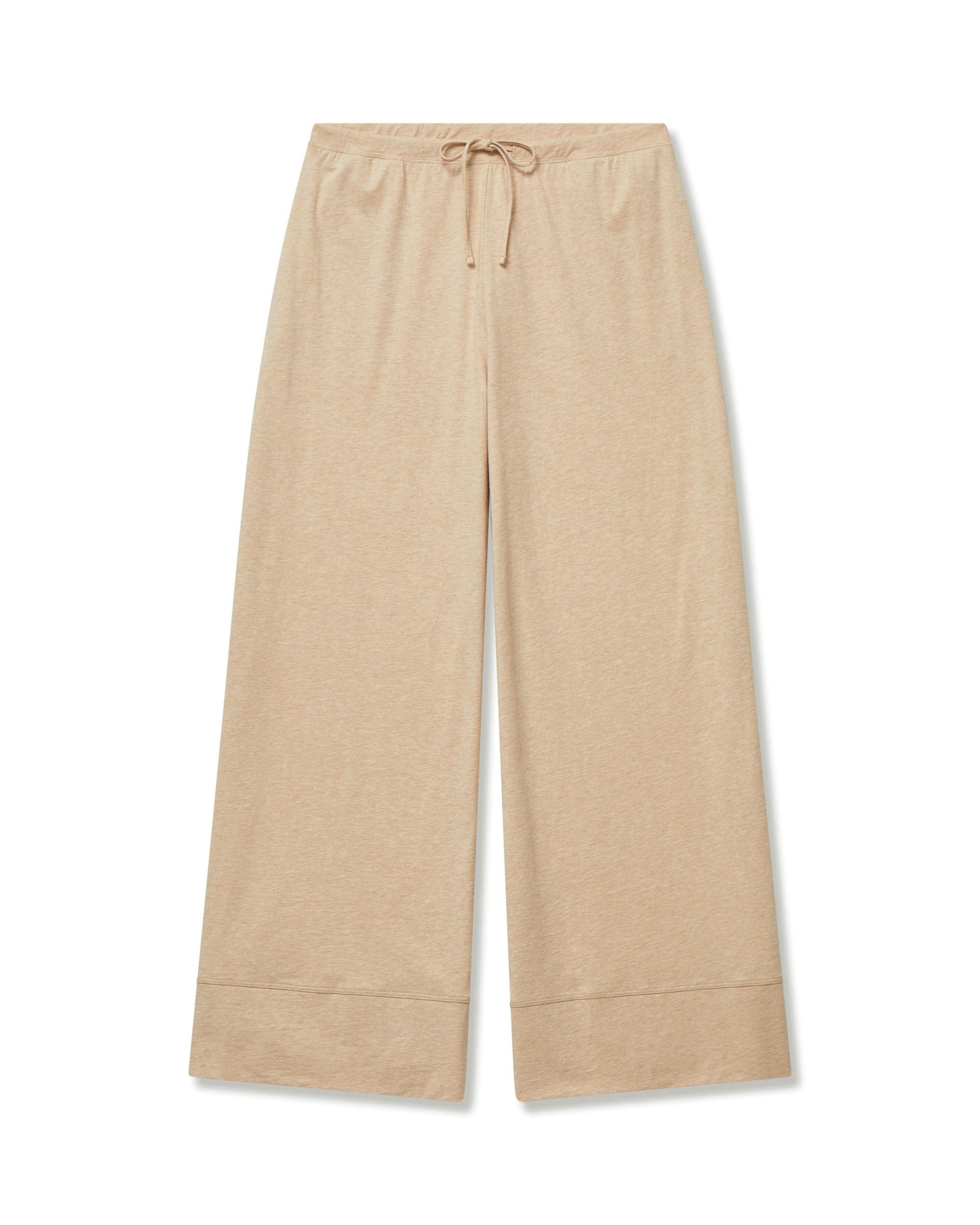Women's Pima Wide-Leg Lounge Pant in Camel