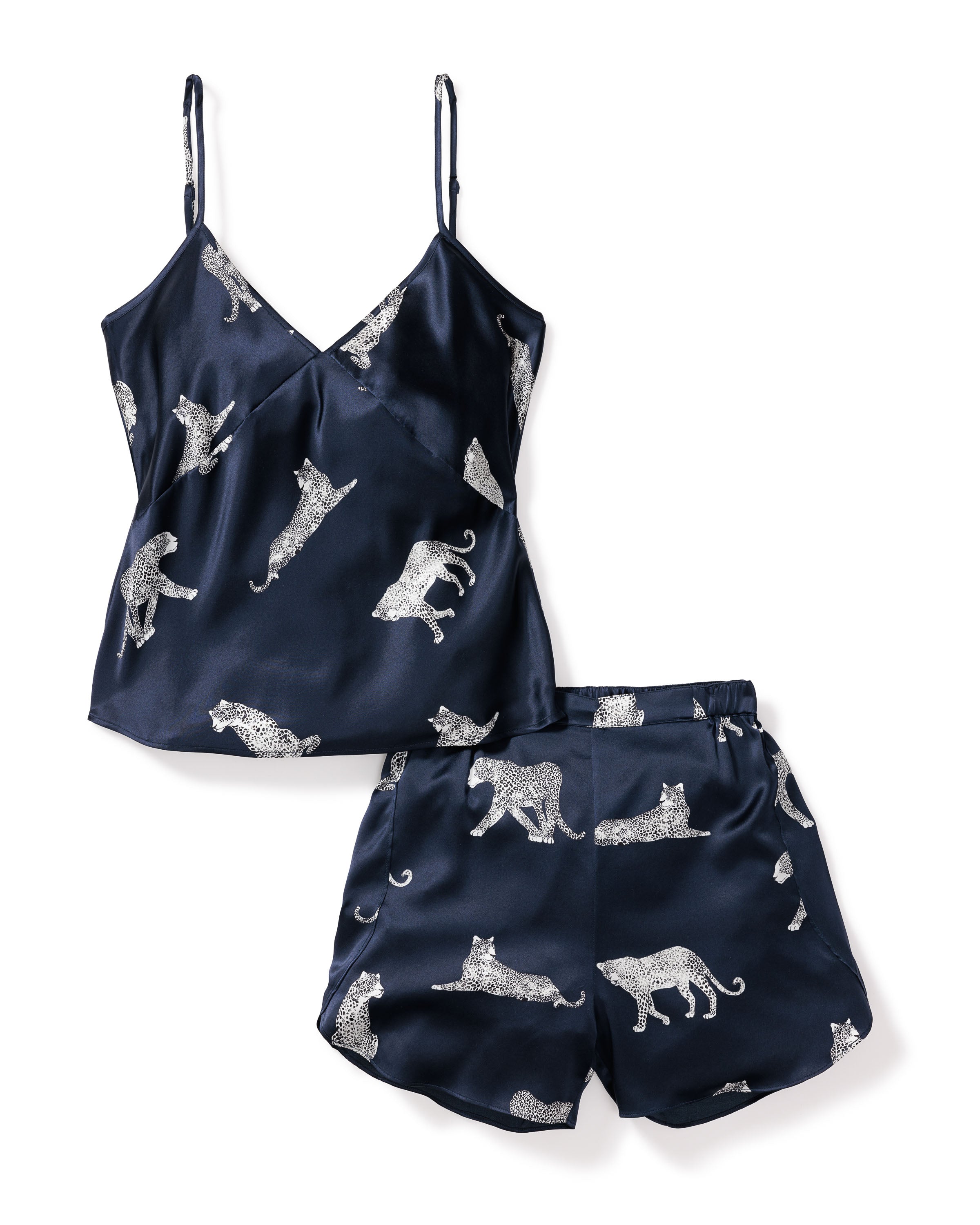 Women's Silk Cami Short Set in Panthère de Nuit