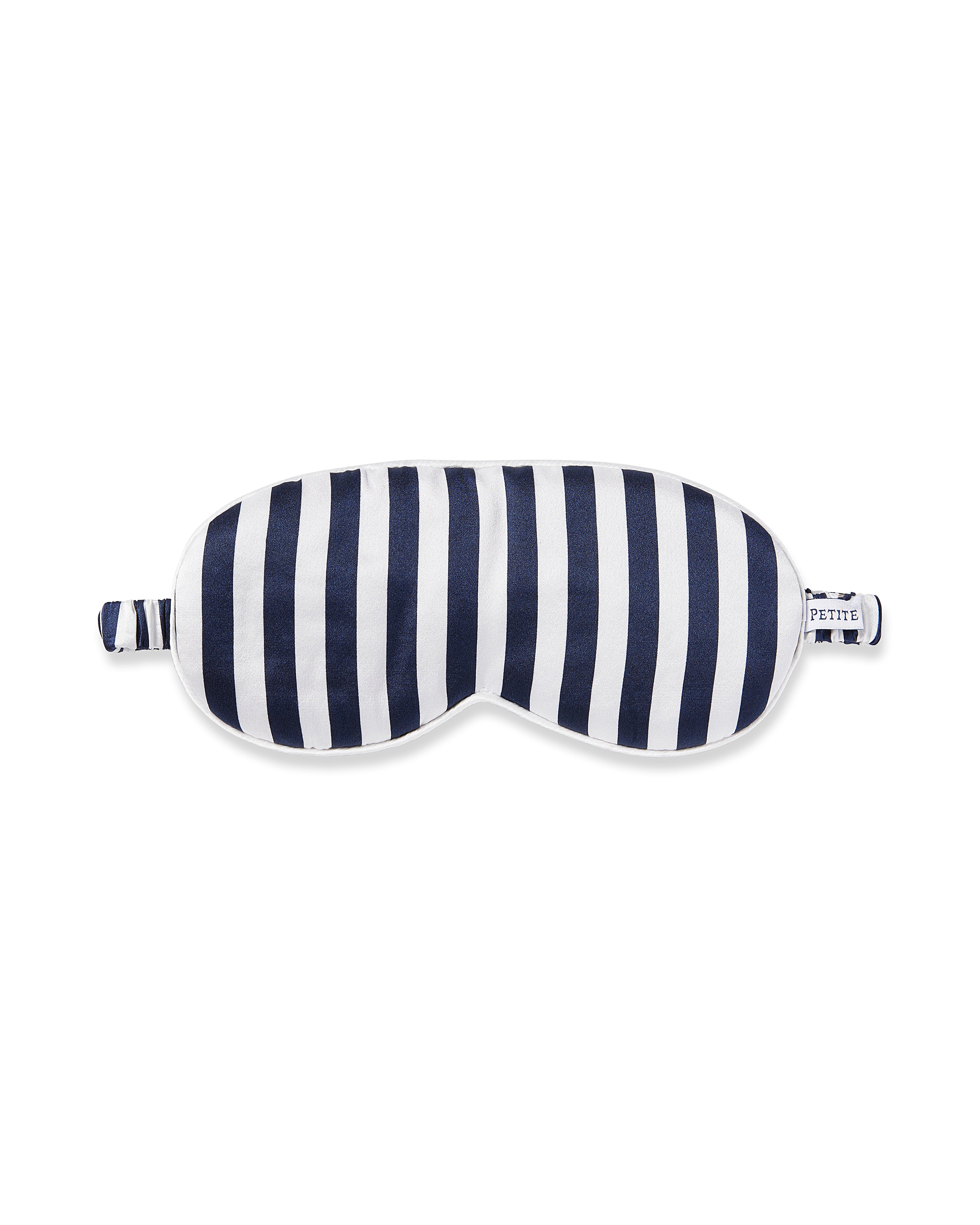 Women's Silk Sleep Mask in Navy Bengal Stripe