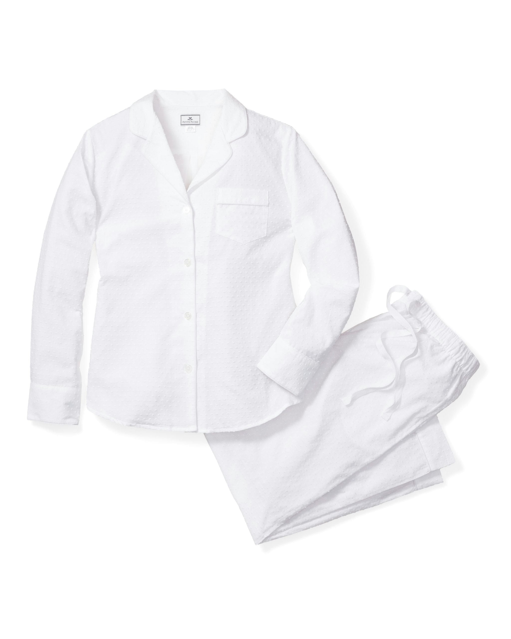 Women's Swiss Dots Pajamas in White