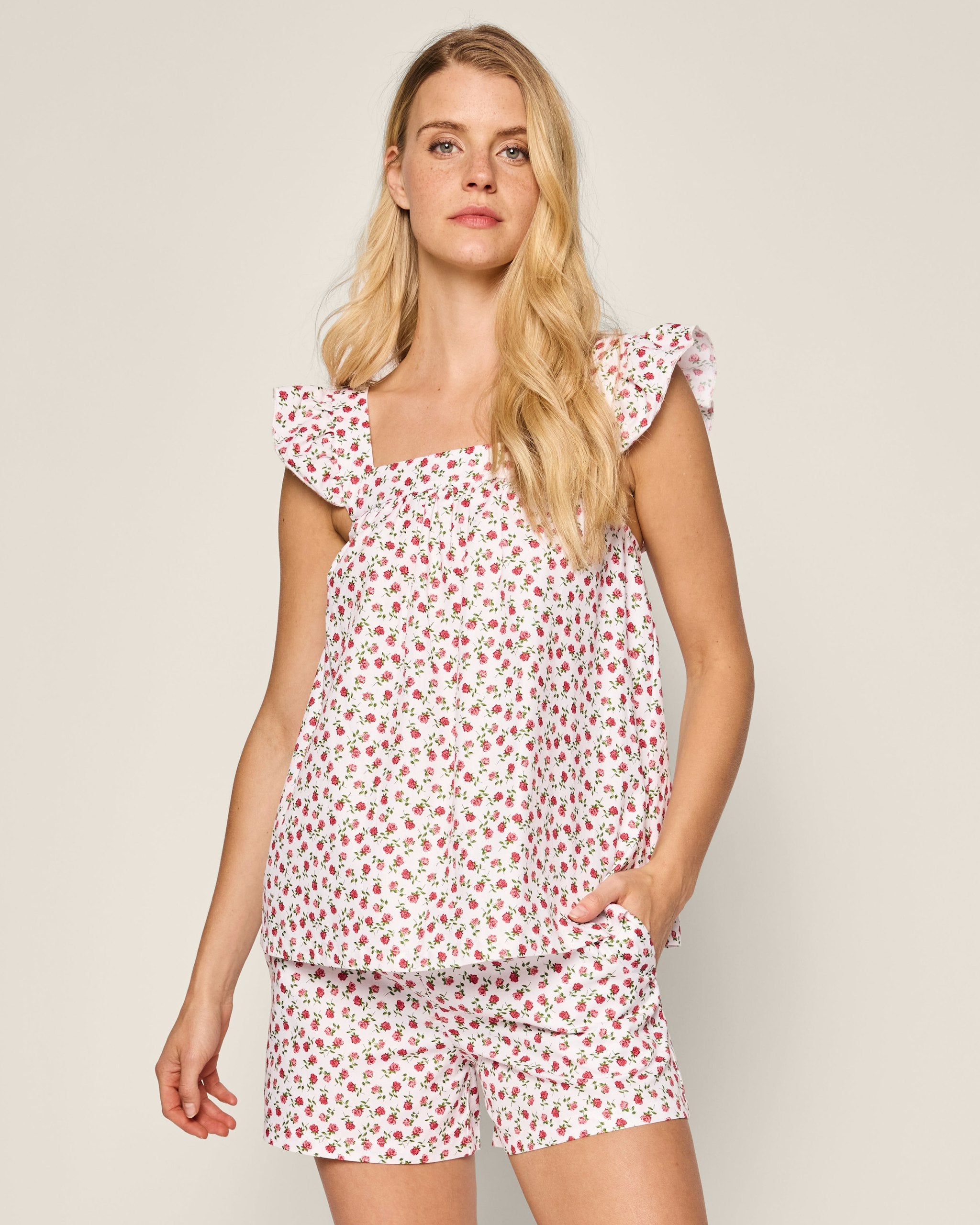 Women's Twill Clara Short Set in Petite Petals