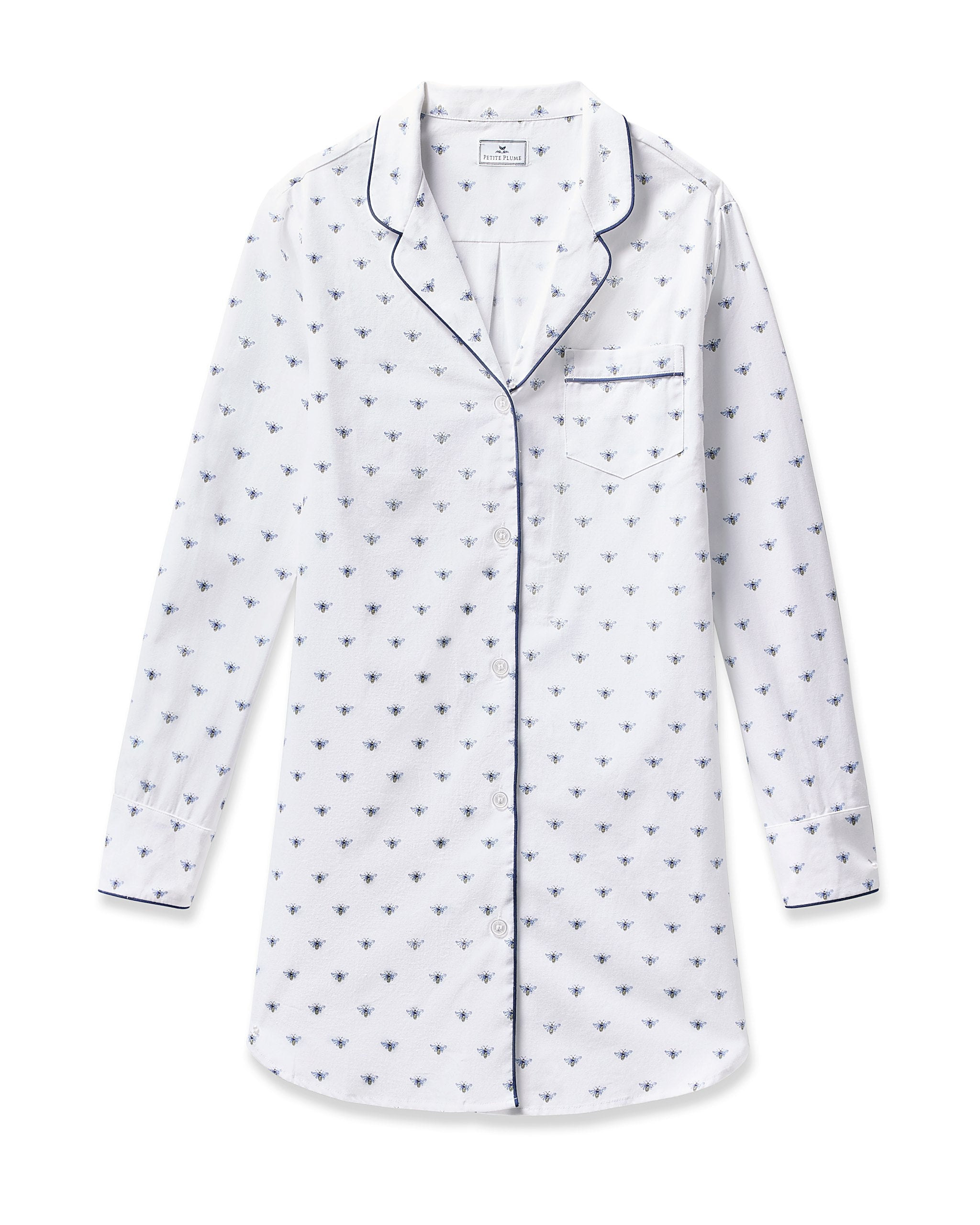 Women's Twill Nightshirt in Buzzing Bees