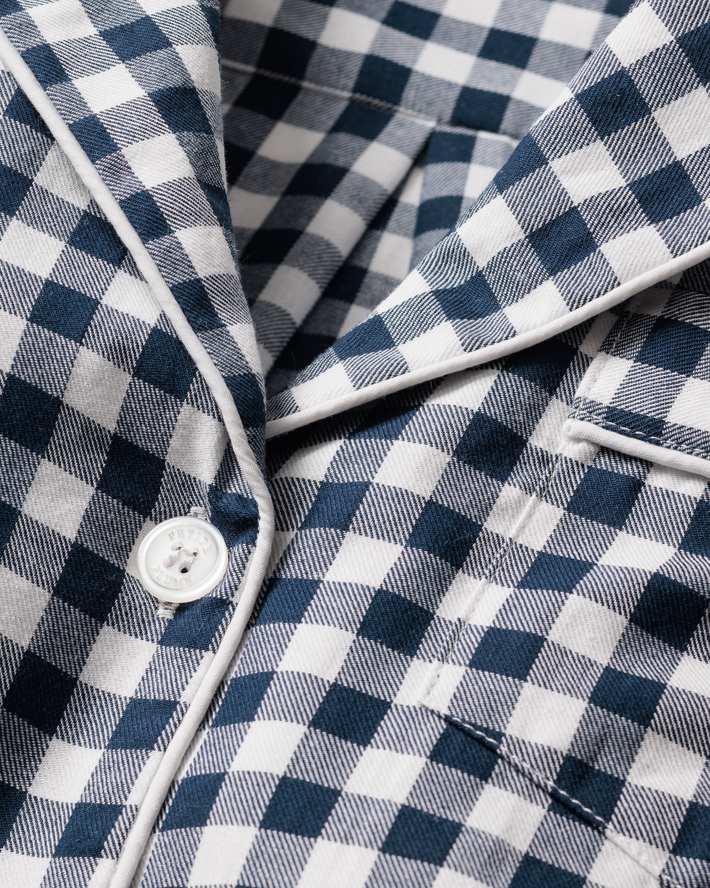 Women's Twill Pajama Set in Pink Gingham