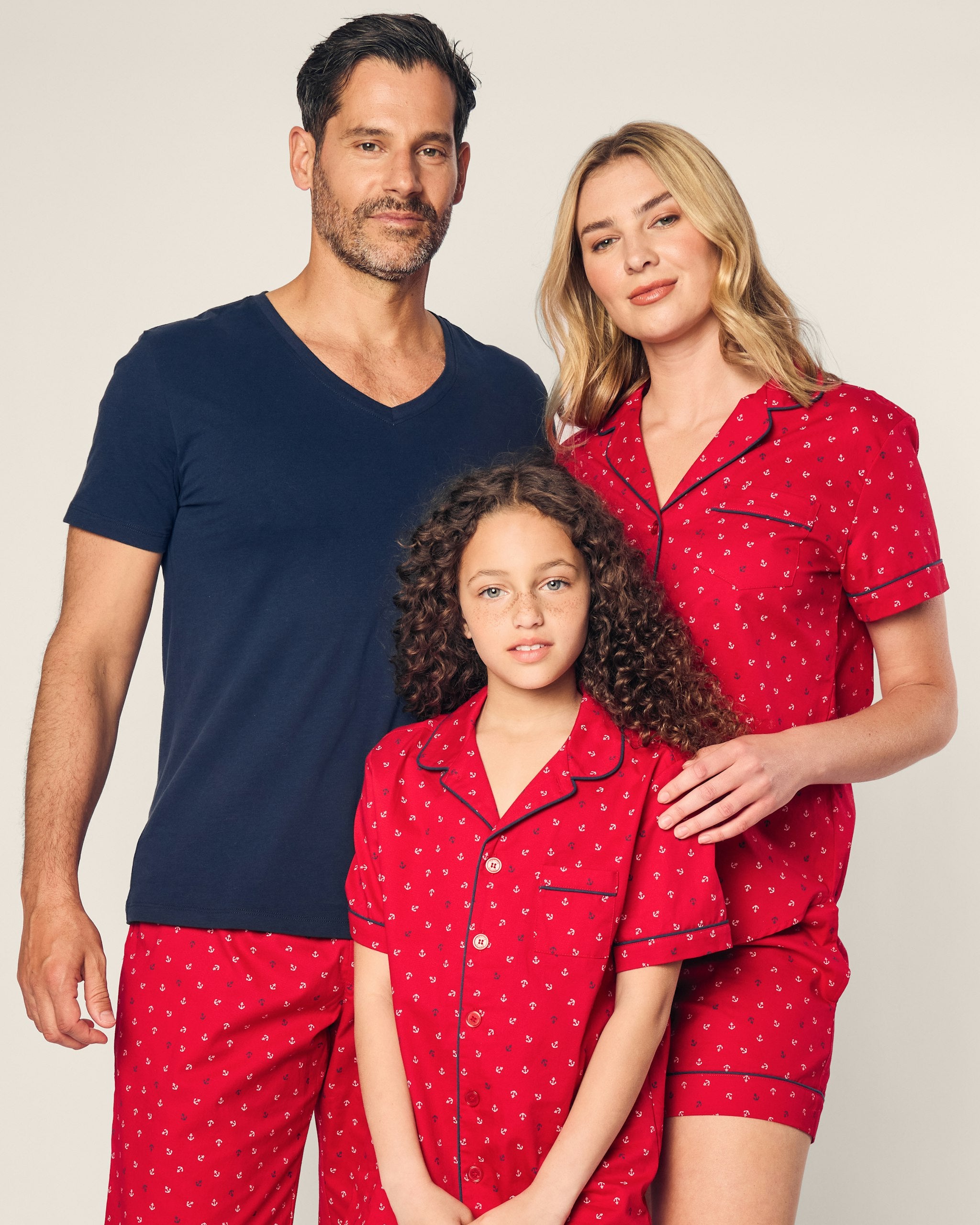 Women's Twill Short Sleeve Short Set in Anchors Away