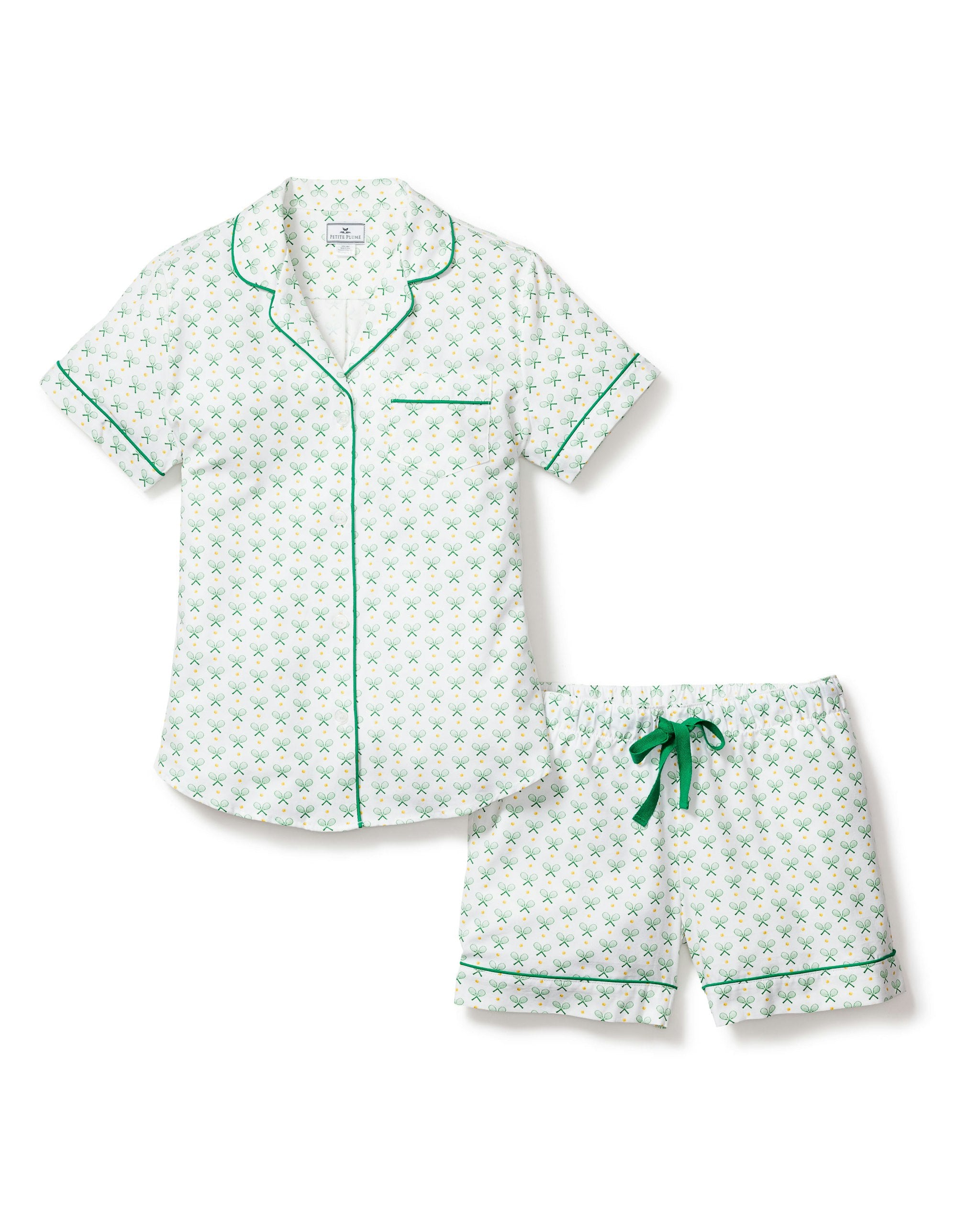 Women's Twill Short Sleeve Short Set in Match Point