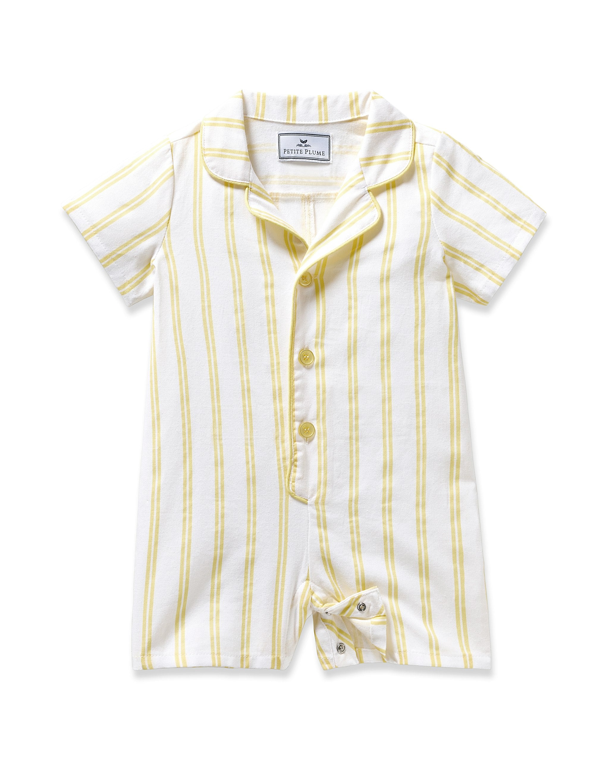 Baby's Twill Summer Romper in Sunny Stripe