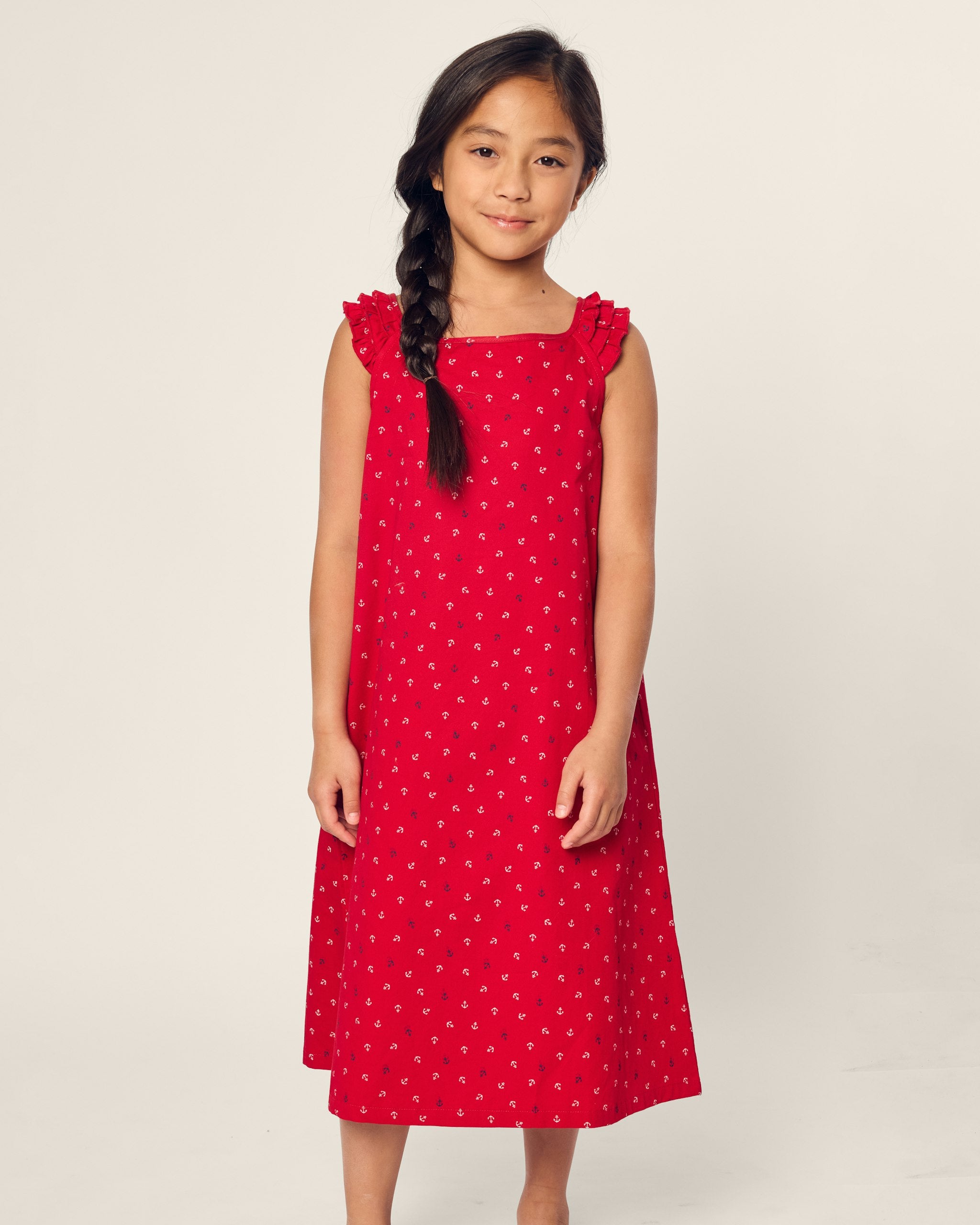 Girl's Twill Amelie Nightgown in Coastal Charms