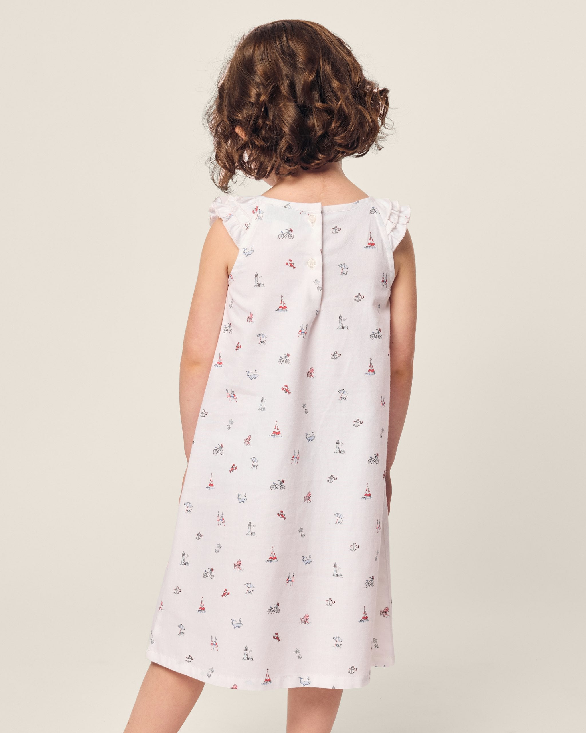 Girl's Twill Amelie Nightgown in Coastal Charms