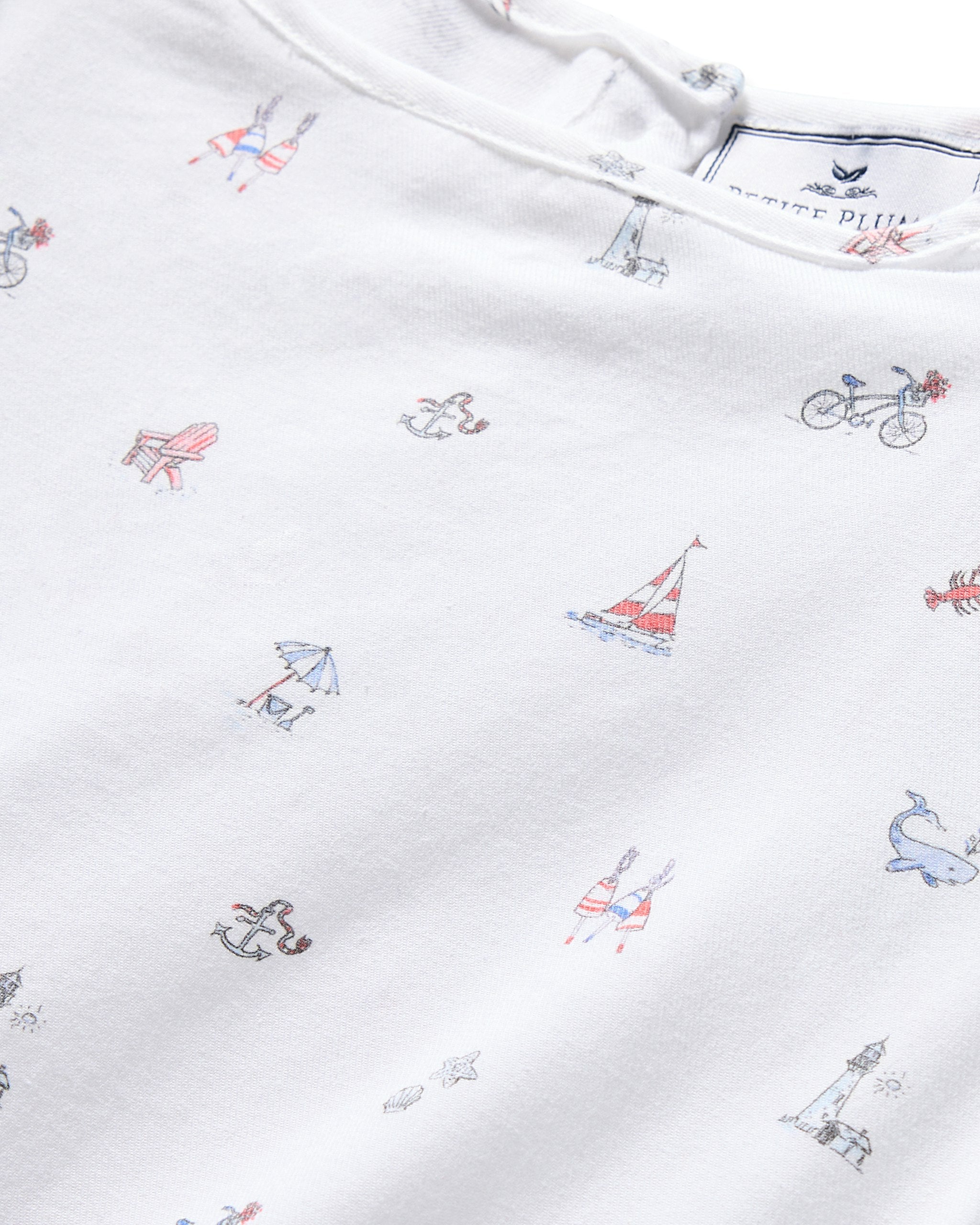 Girl's Twill Amelie Nightgown in Coastal Charms