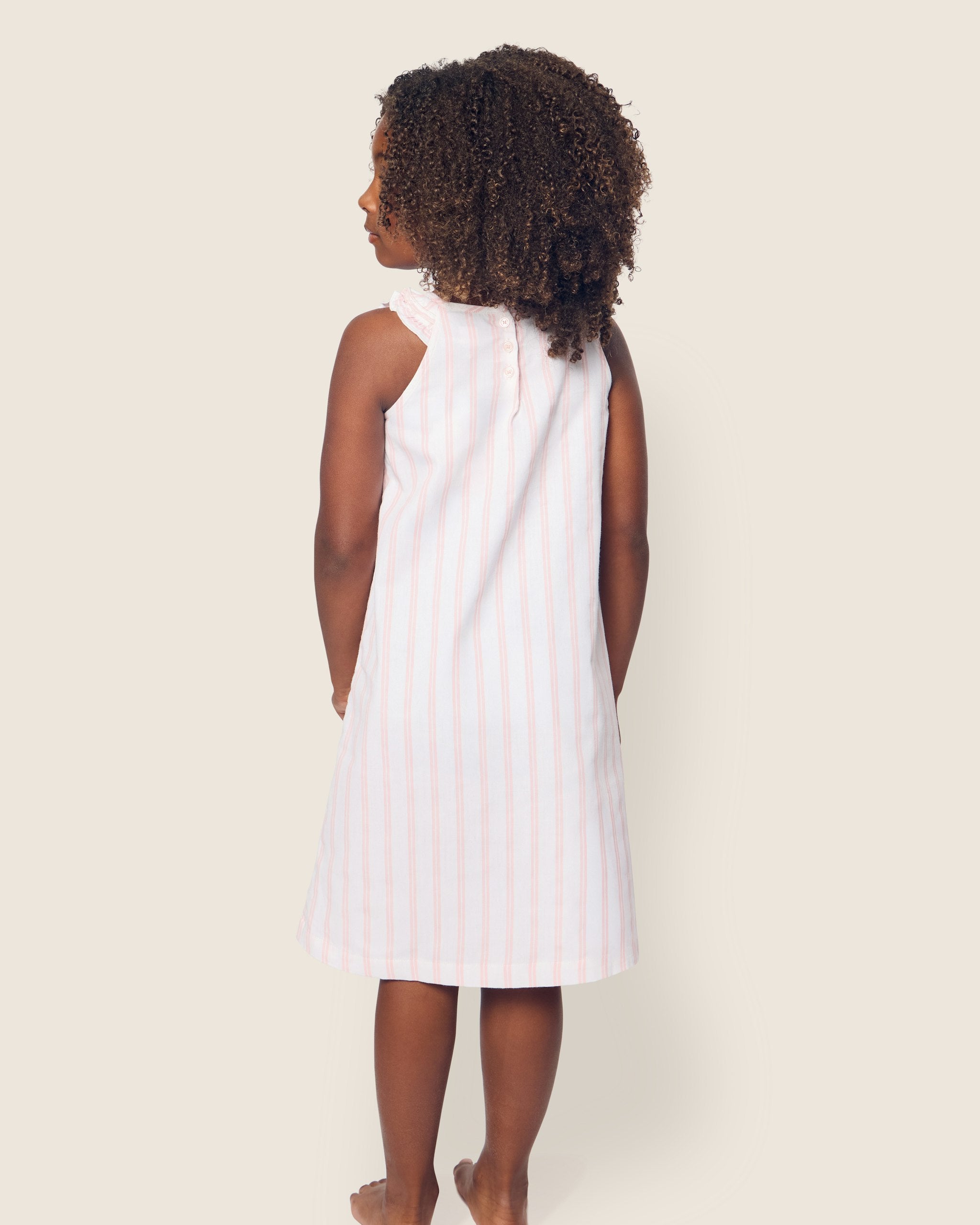 Girl's Twill Amelie Nightgown in Sunny Stripe
