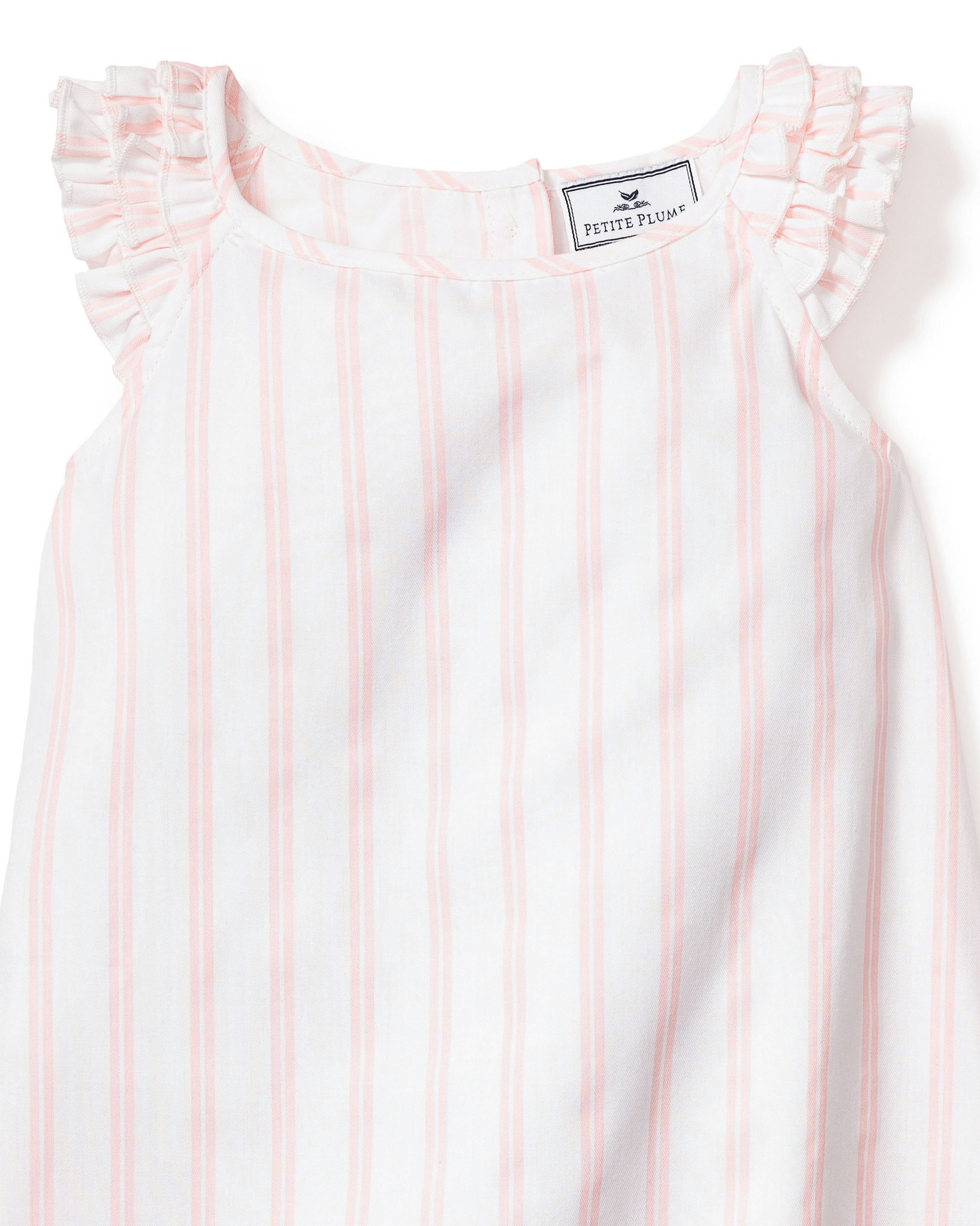 Girl's Twill Amelie Nightgown in Sunny Stripe