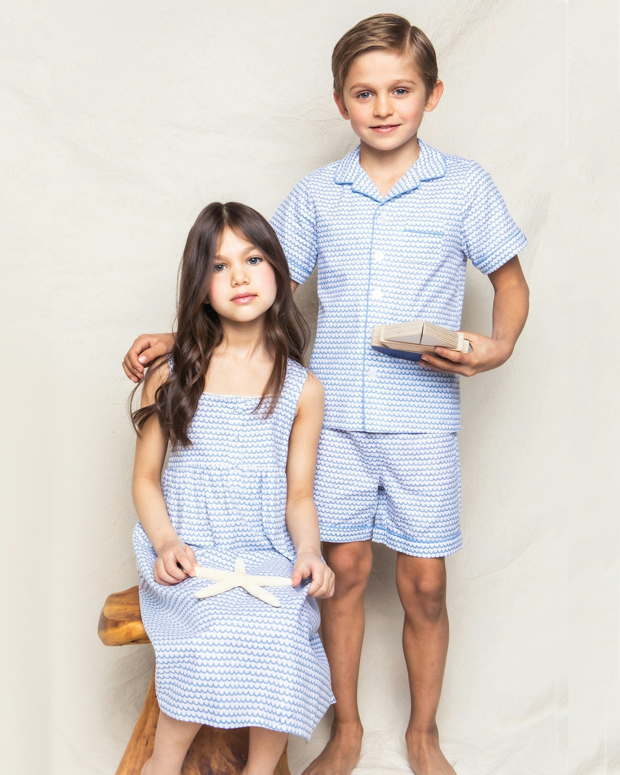 Girl's Twill Charlotte Nightgown in La Mer