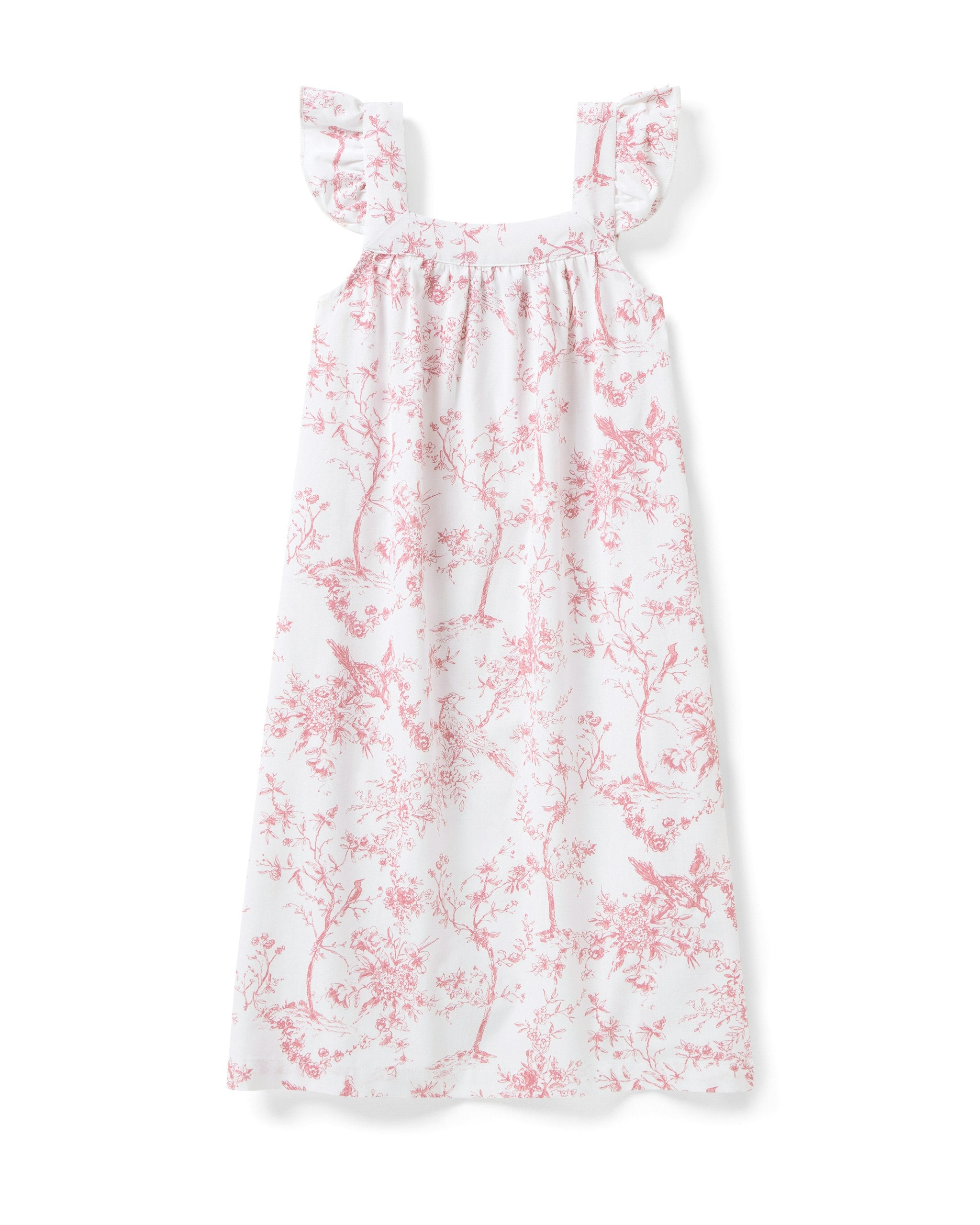 Girl's Twill Clara Nightgown in Pink Timeless Toile