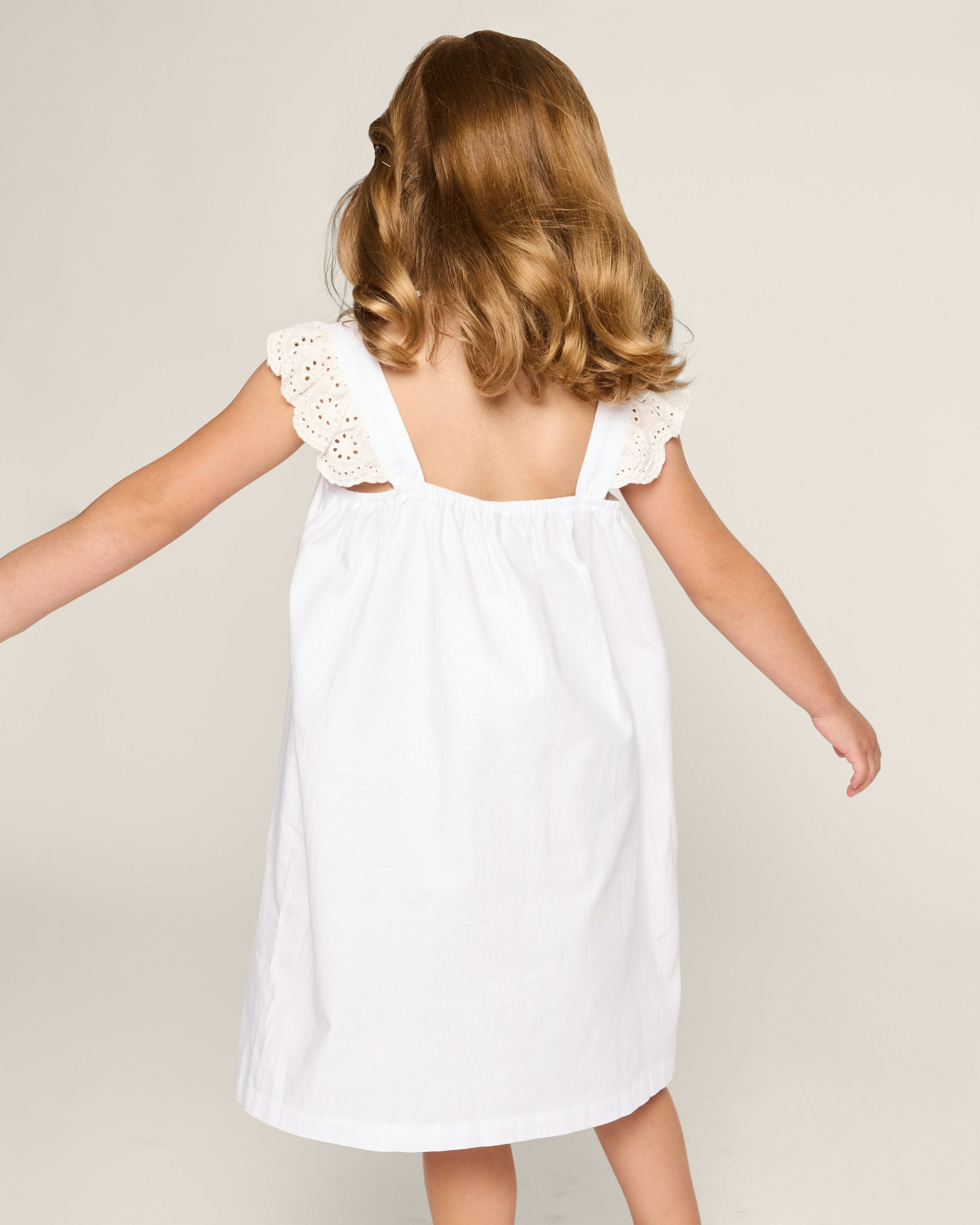Girl's Twill Clara Nightgown in White