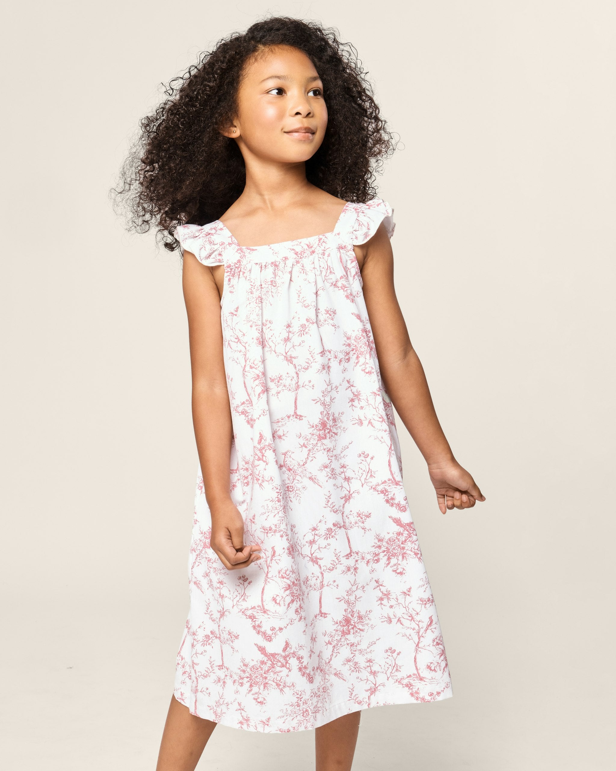 Girl's Twill Clara Nightgown in White