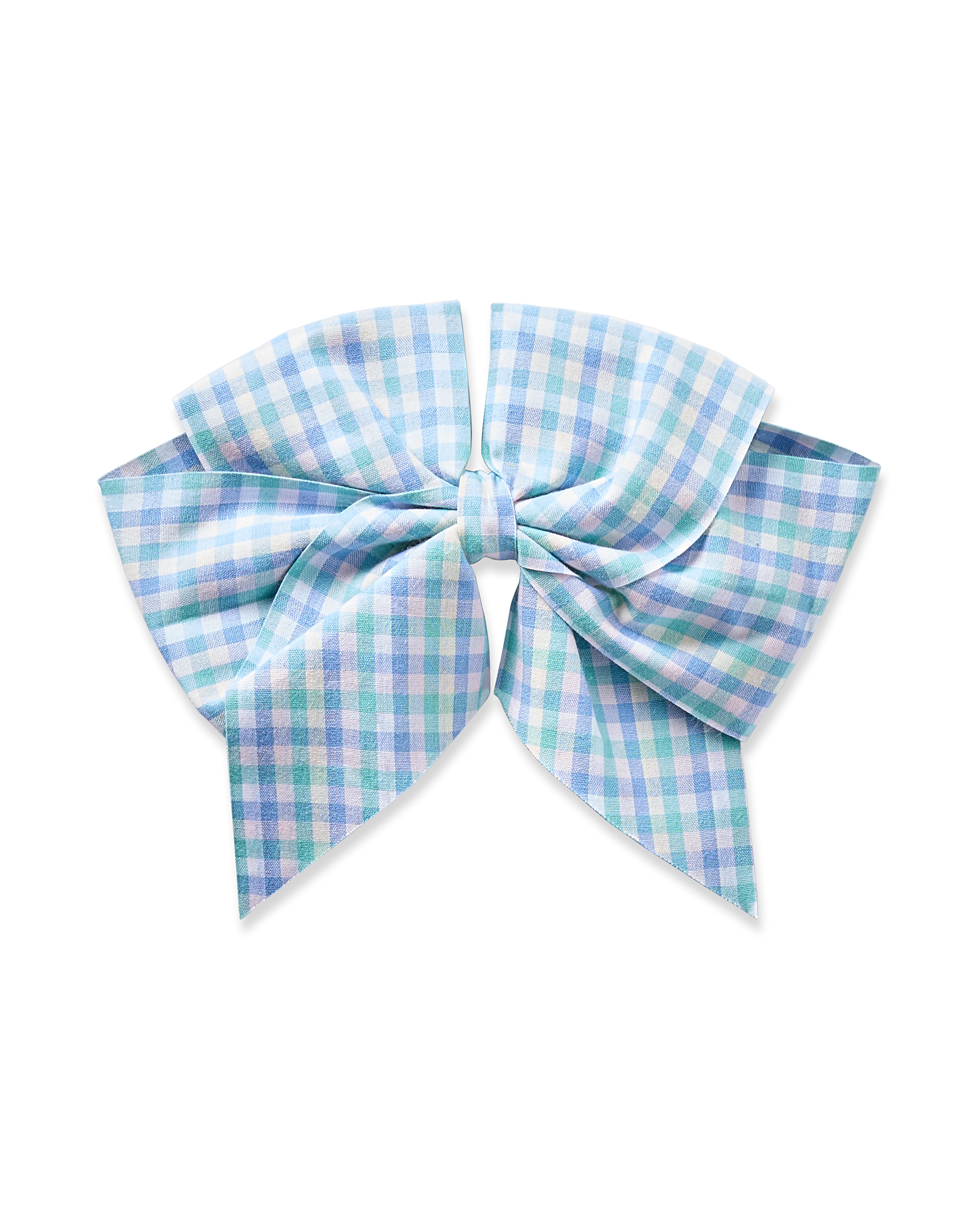 Girl's Twill Hair Bows in Spring Gingham
