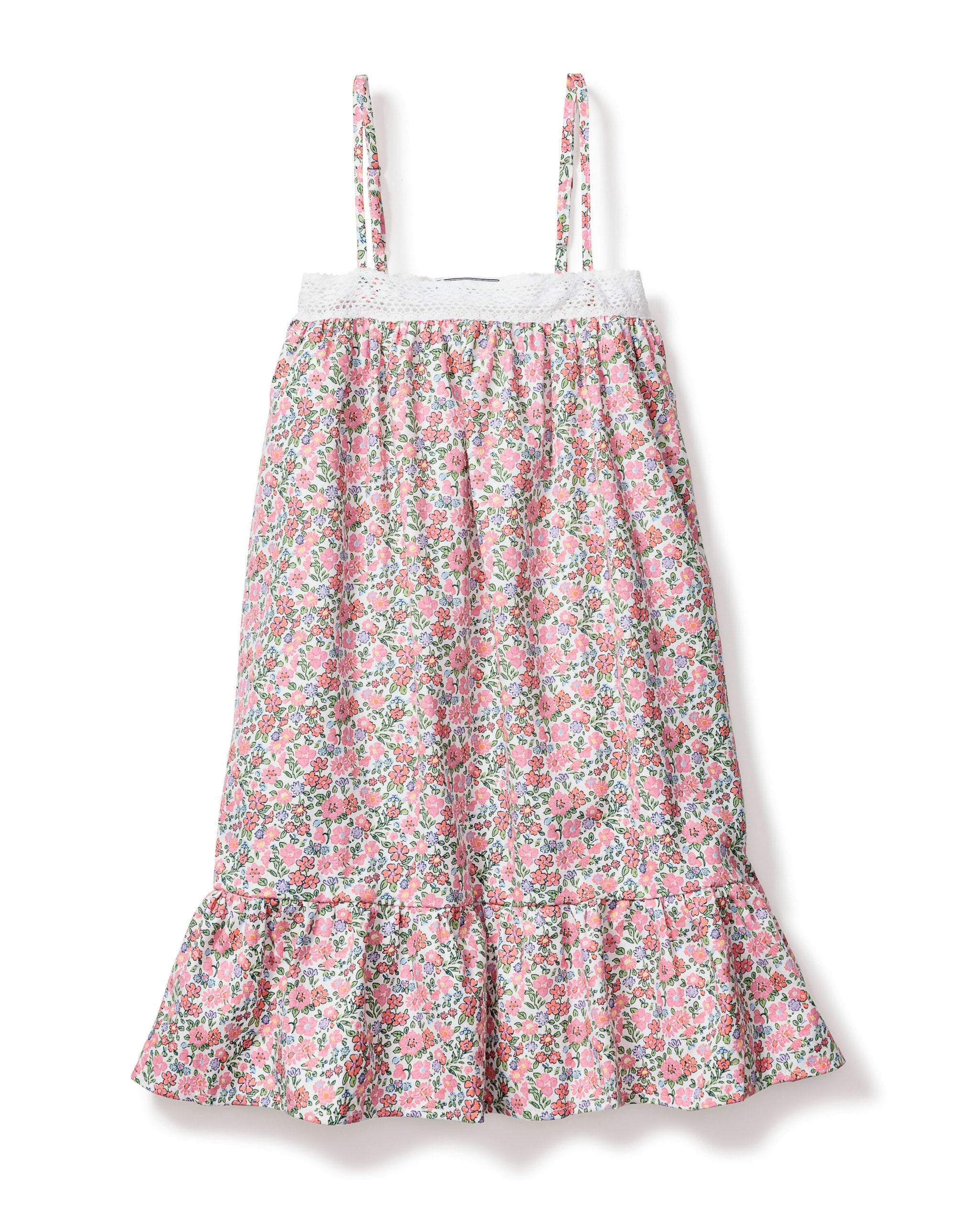 Girl's Twill Lily Nightgown in Fleurs de Rose