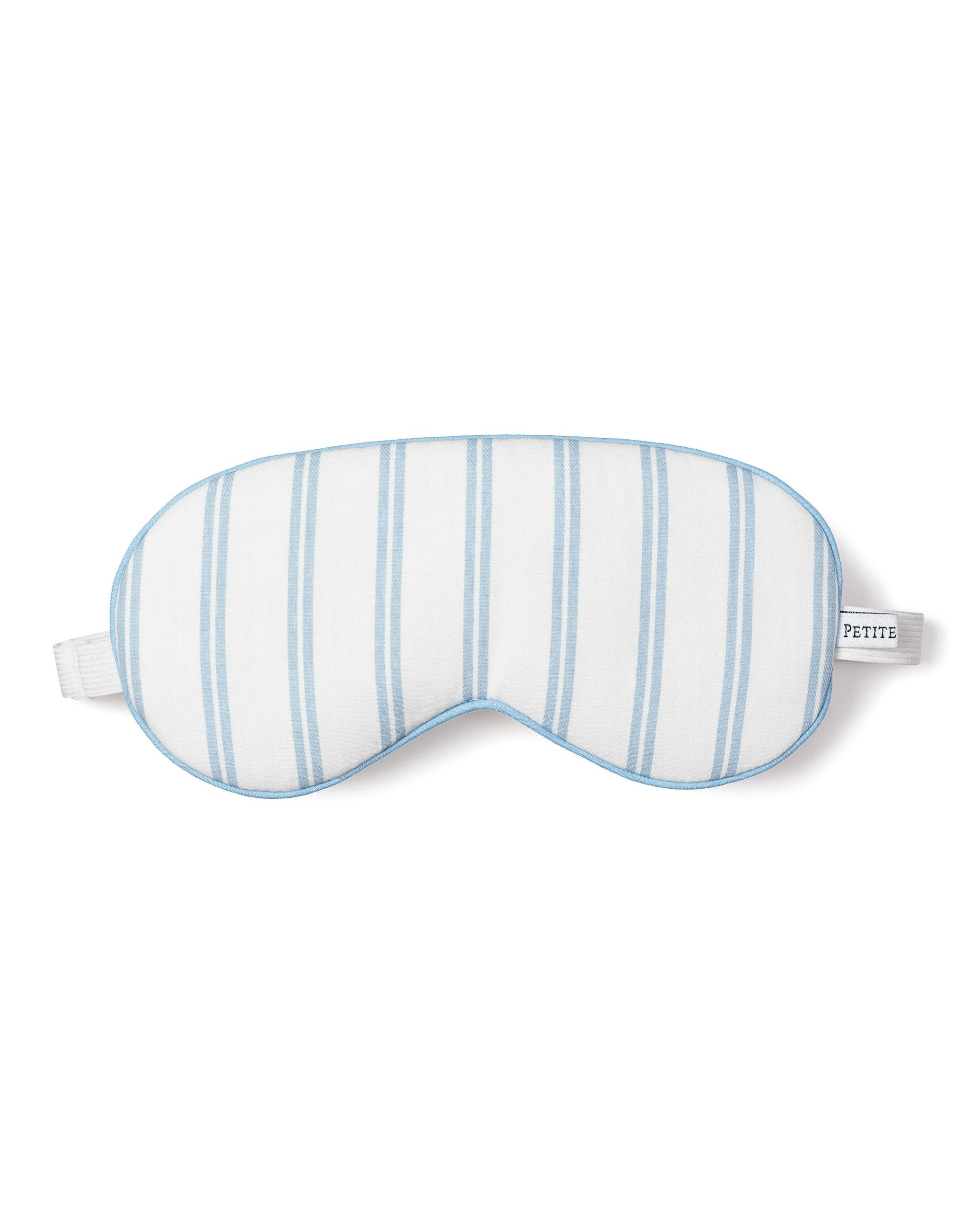Adult's Pima Sleep Mask in Periwinkle and White Stripe