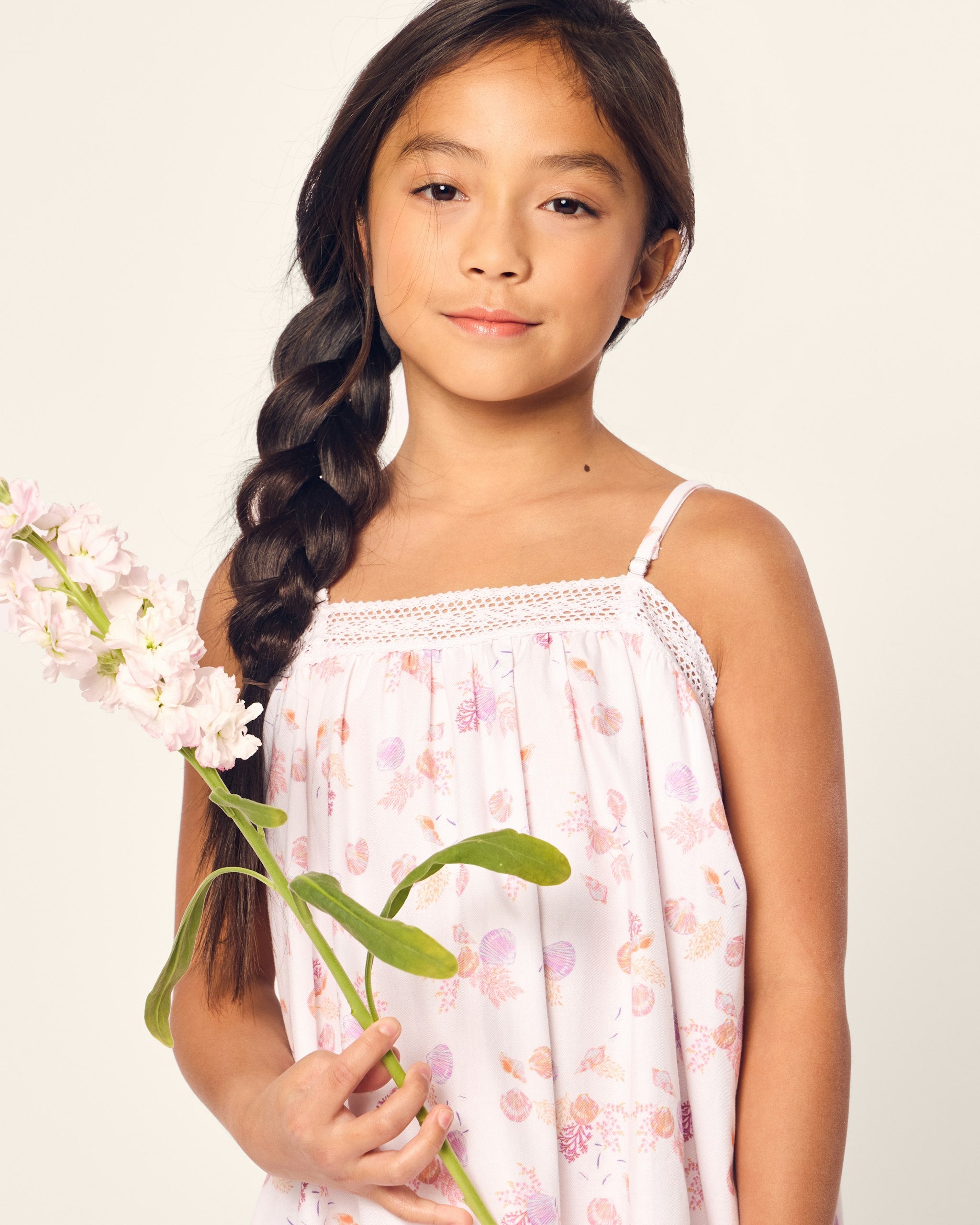 Girl's Twill Lily Nightgown in Petite Petals