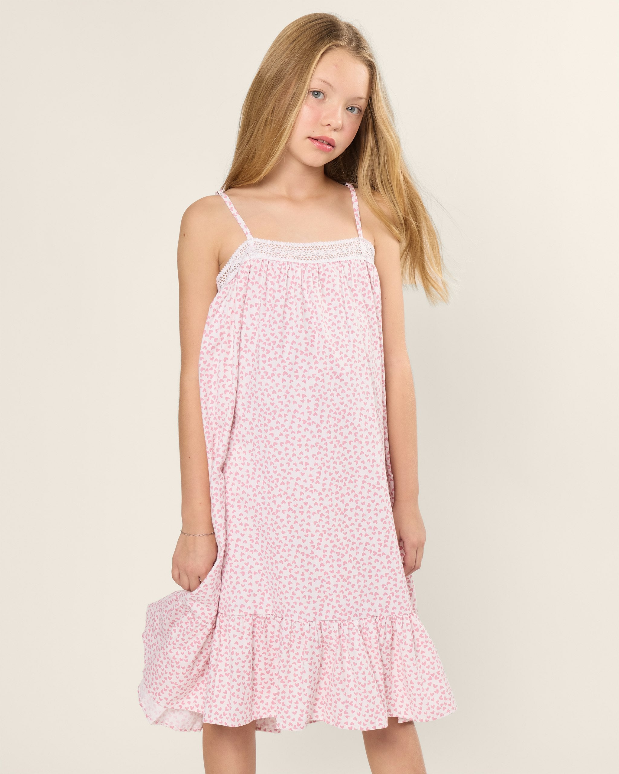 Girl's Twill Lily Nightgown in Petite Petals