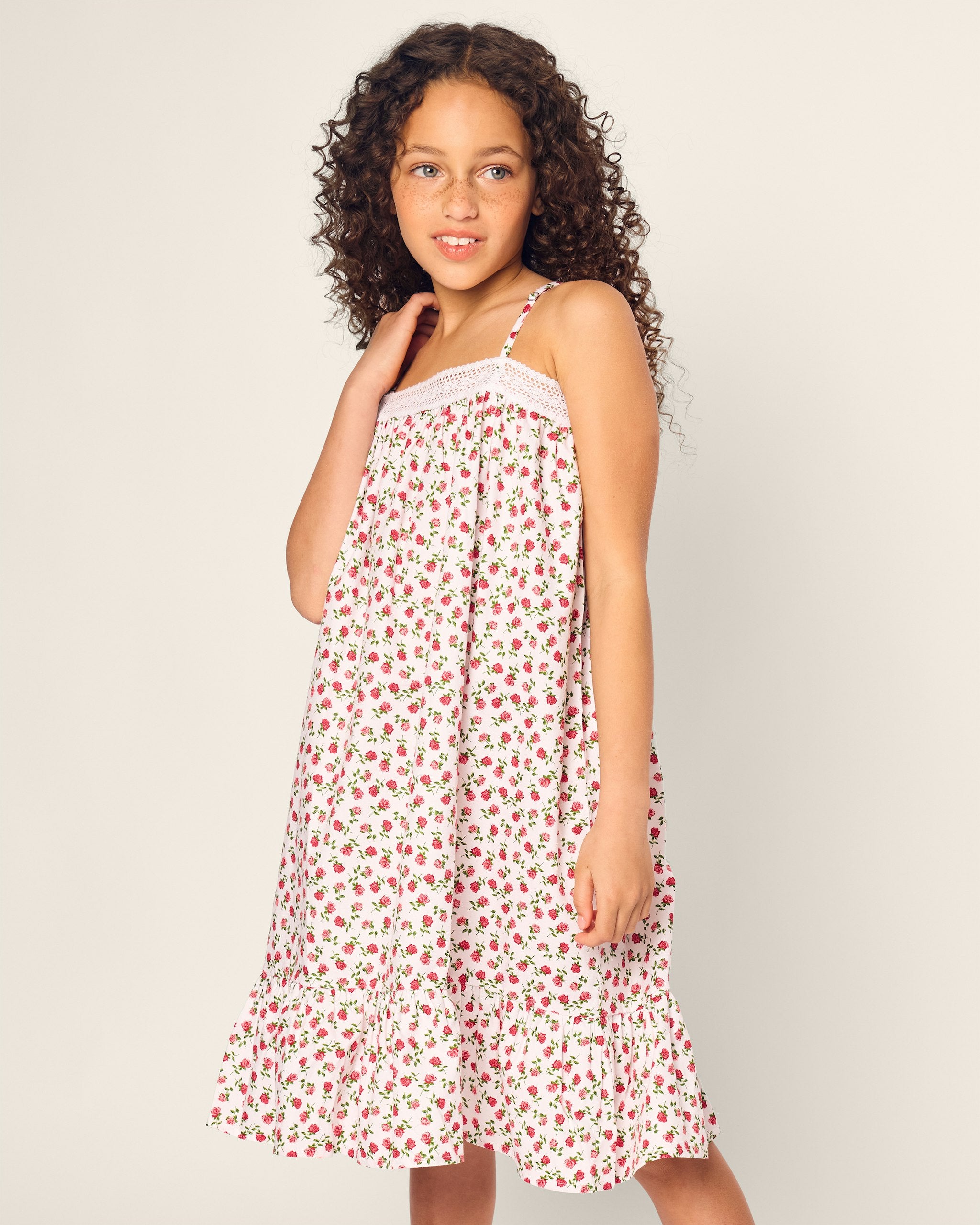 Girl's Twill Lily Nightgown in Petite Petals