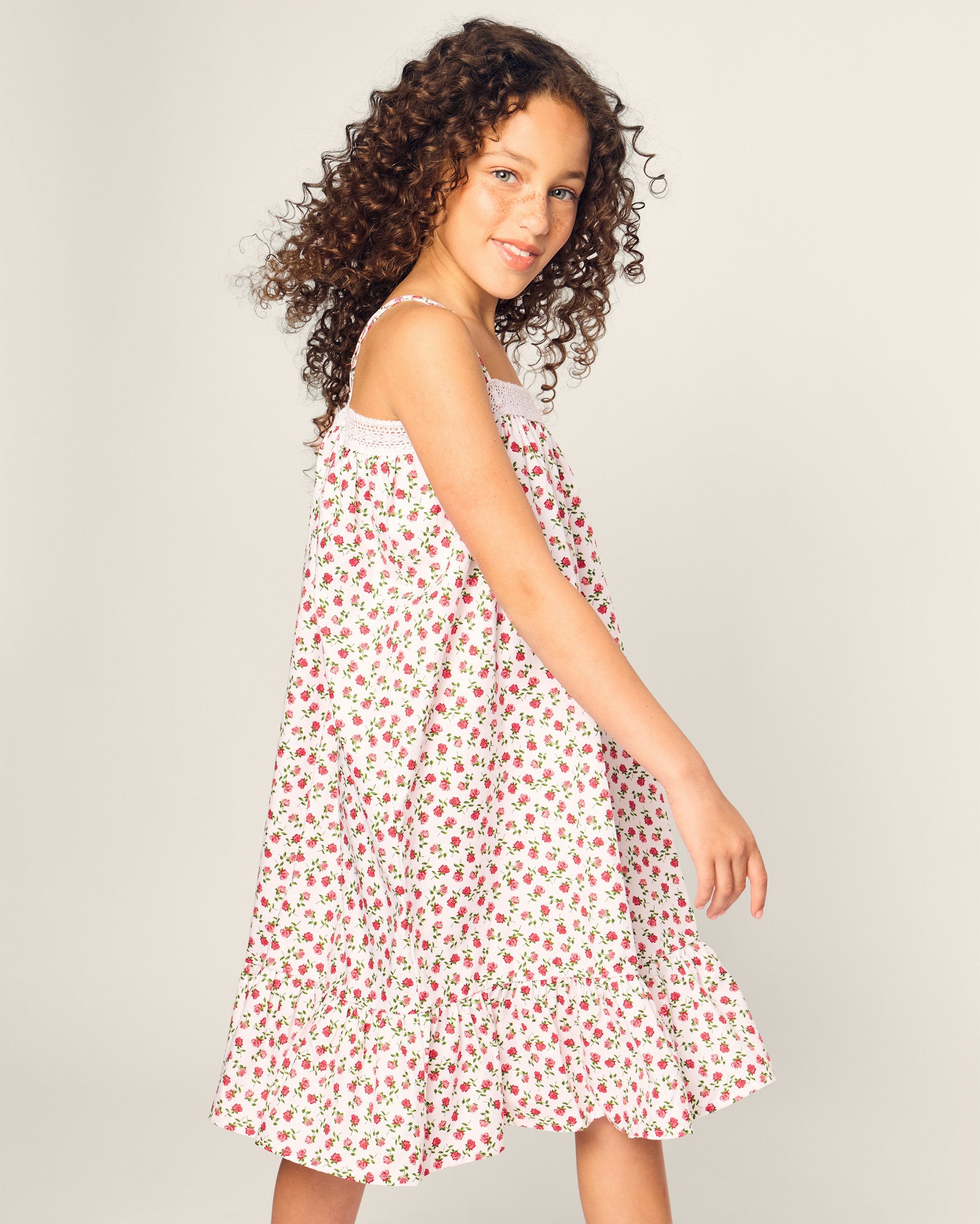 Girl's Twill Lily Nightgown in Petite Petals