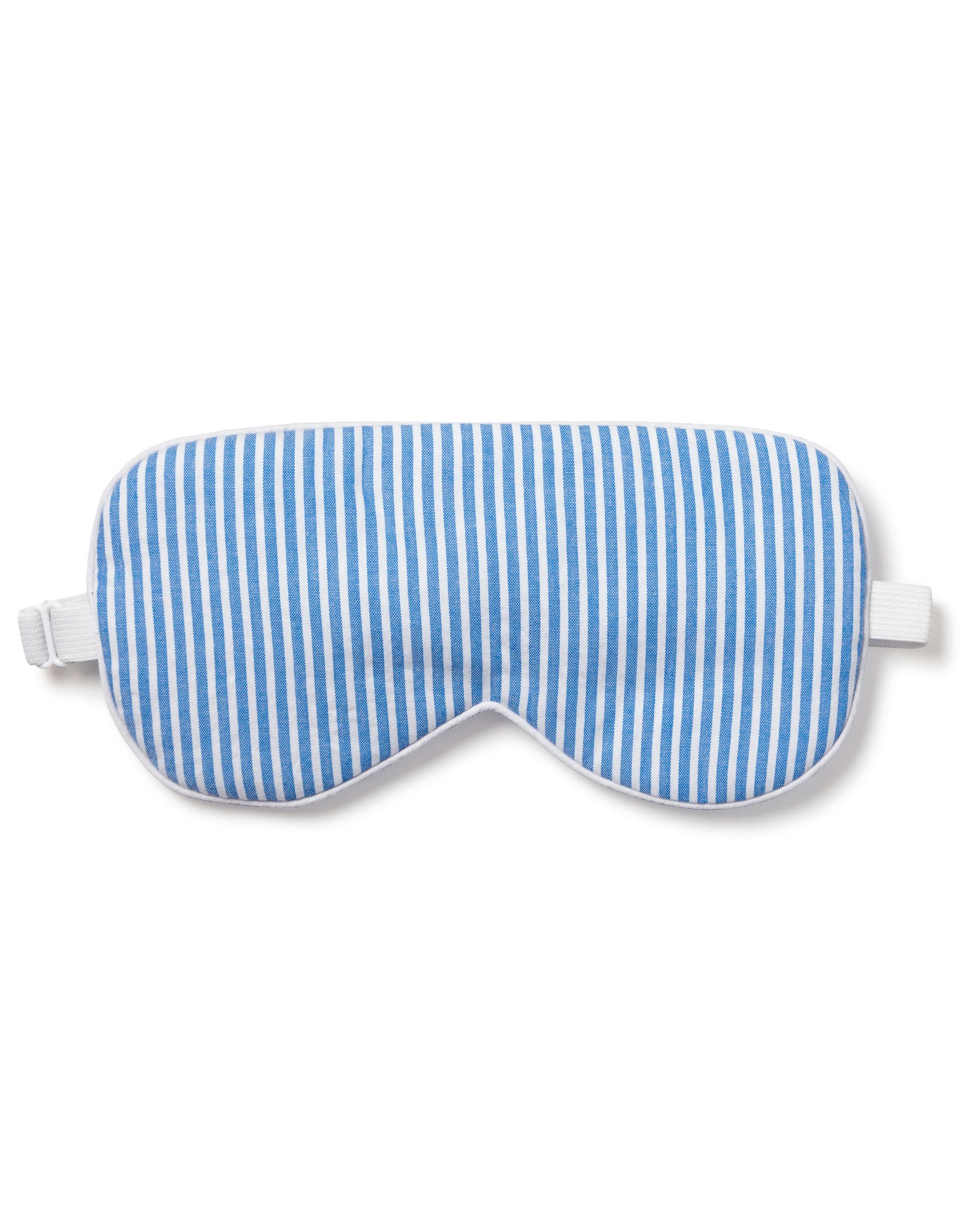 Adult's Twill Sleep Mask in French Blue Heritage Stripe