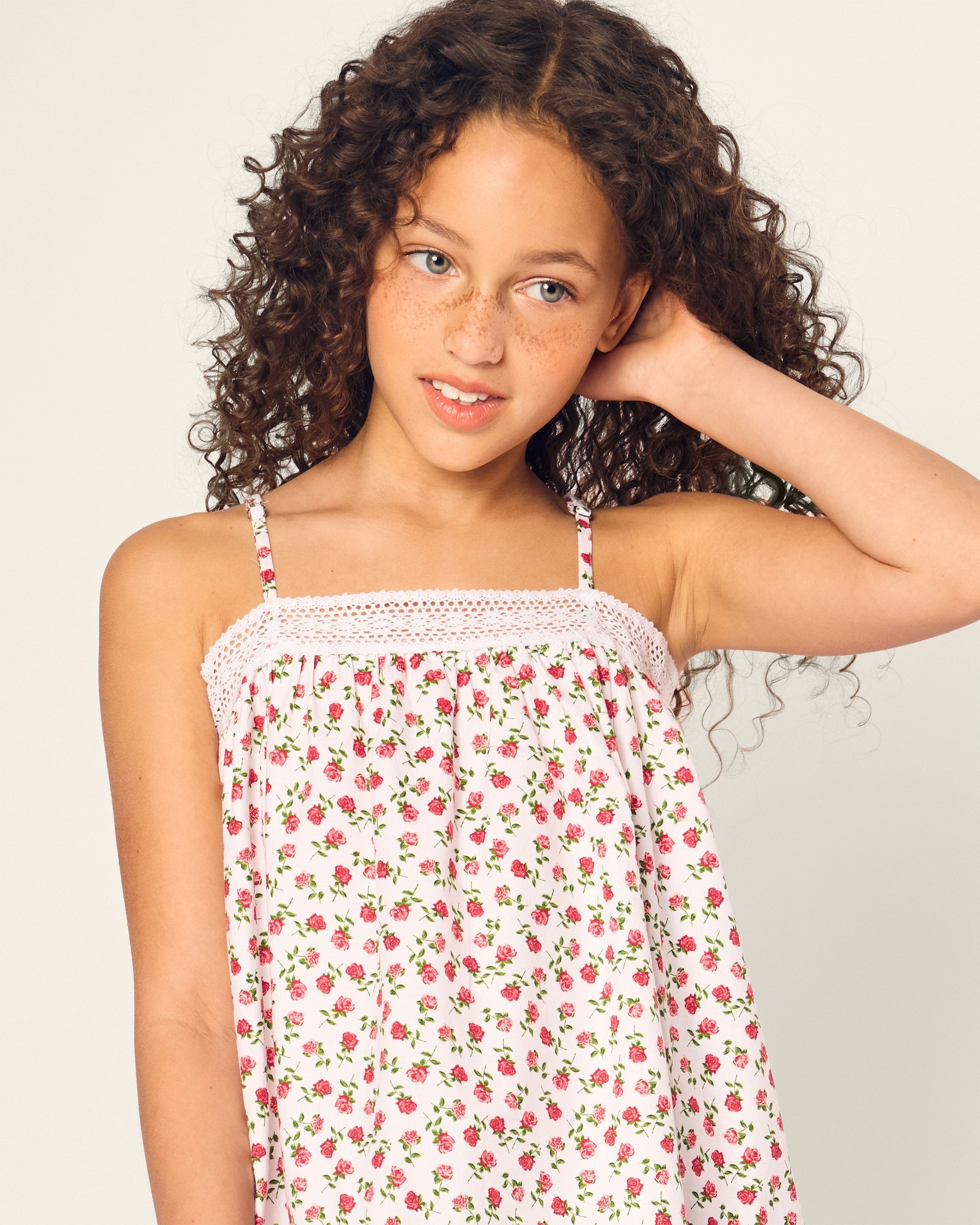Girl's Twill Lily Nightgown in Sweethearts