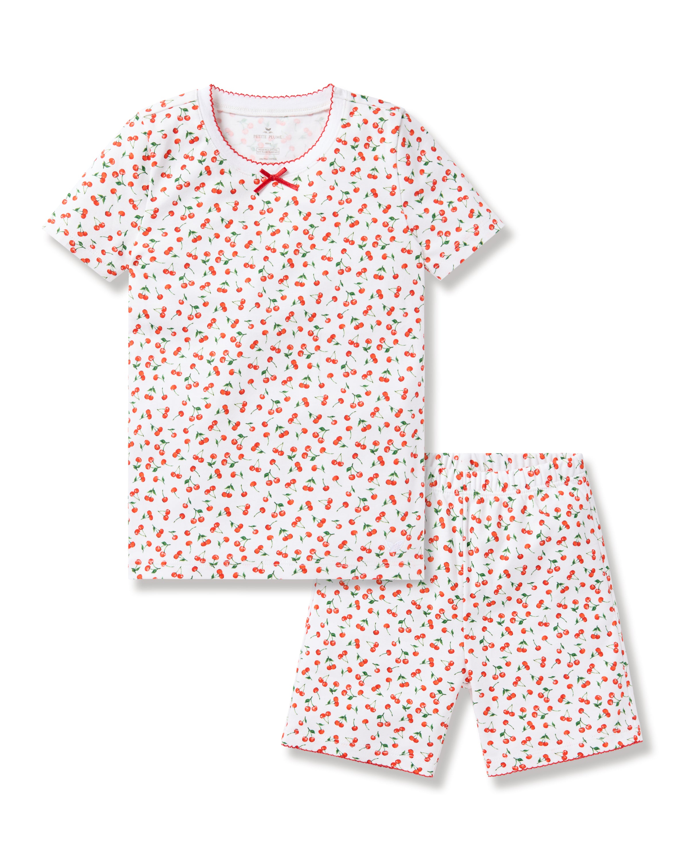 Kid's Pima Snug Fit Short Set in Cherry Orchard