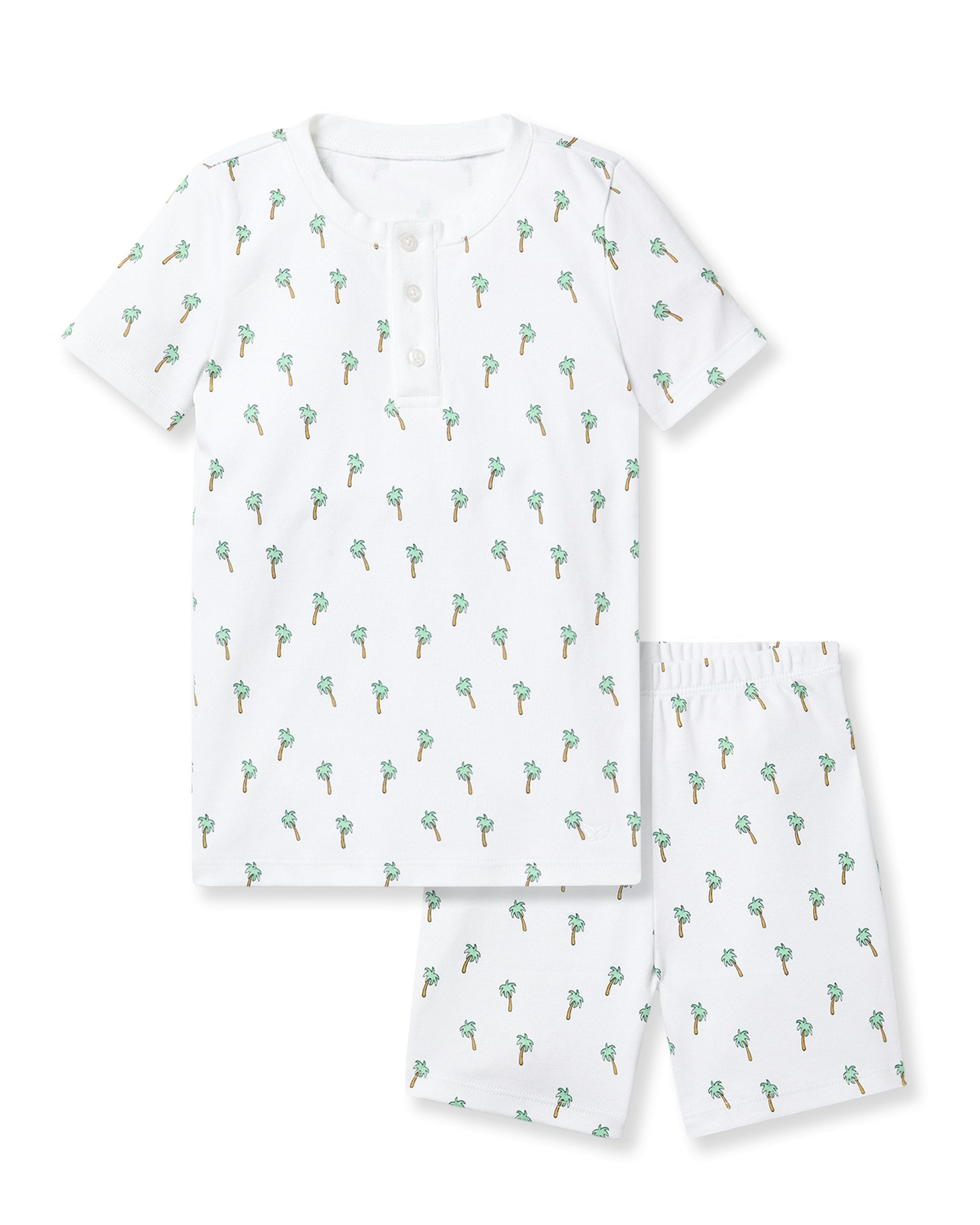 Kid's Pima Snug Fit Short Set in Palmier