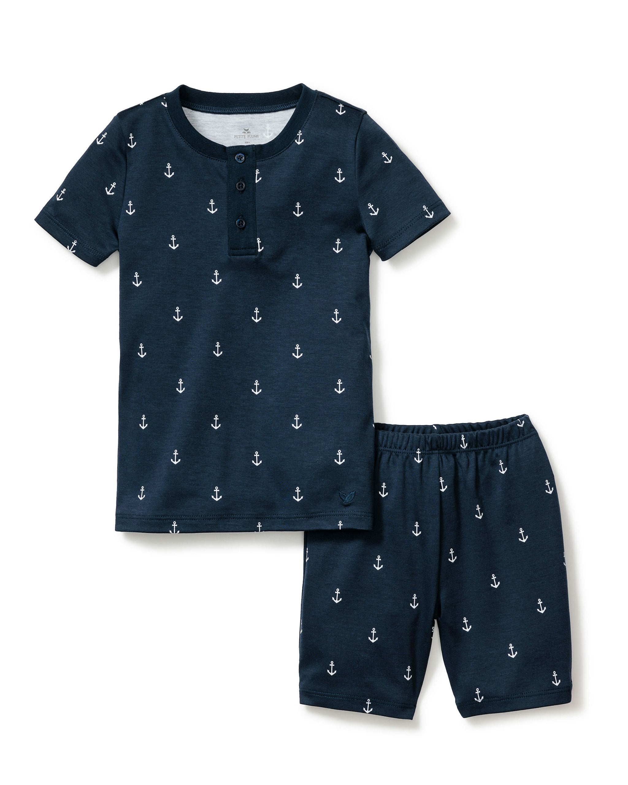 Kid's Pima Snug Fit Short Set in Portsmouth Anchors