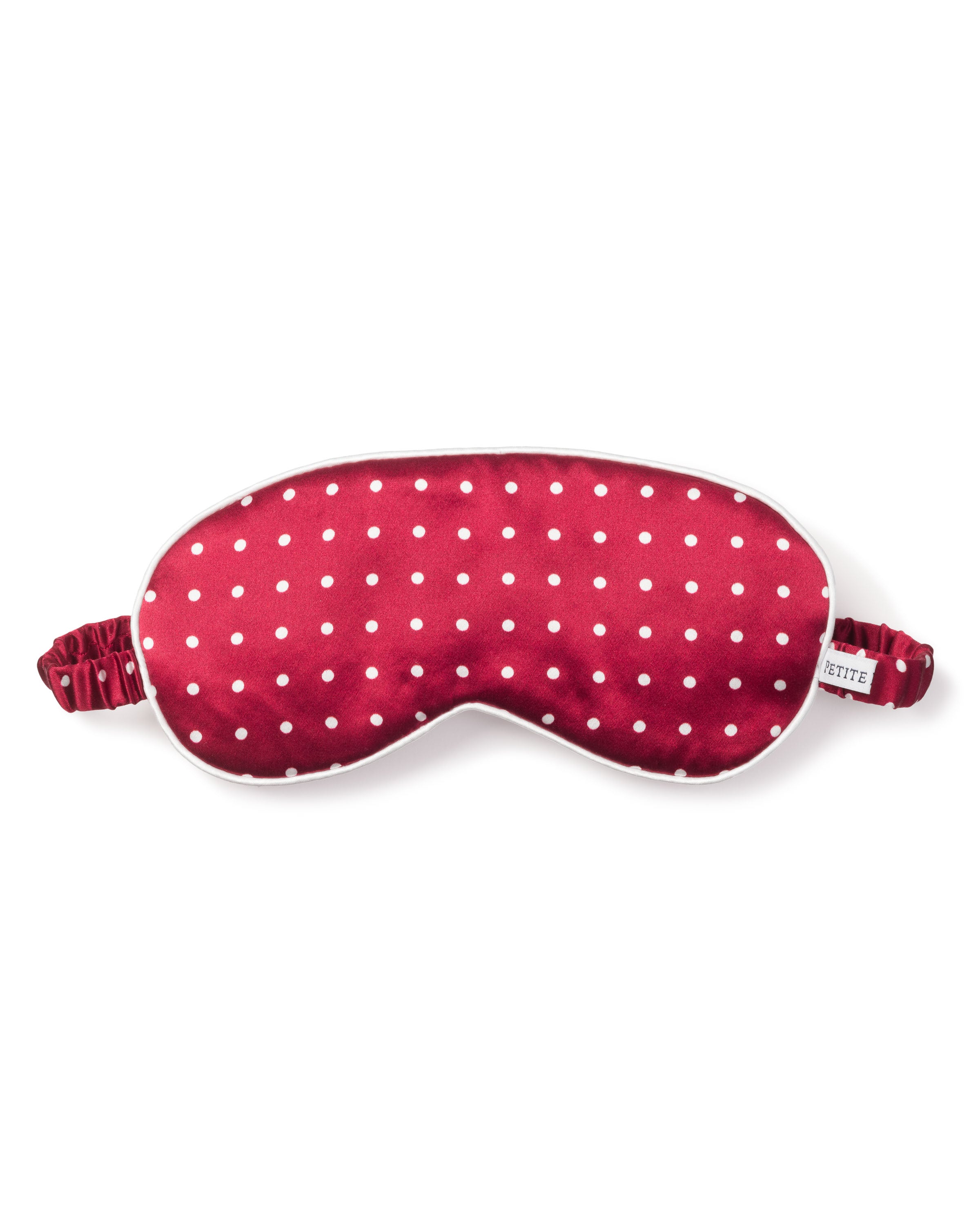Adult's Silk Sleep Mask in Bordeaux Polka Dot