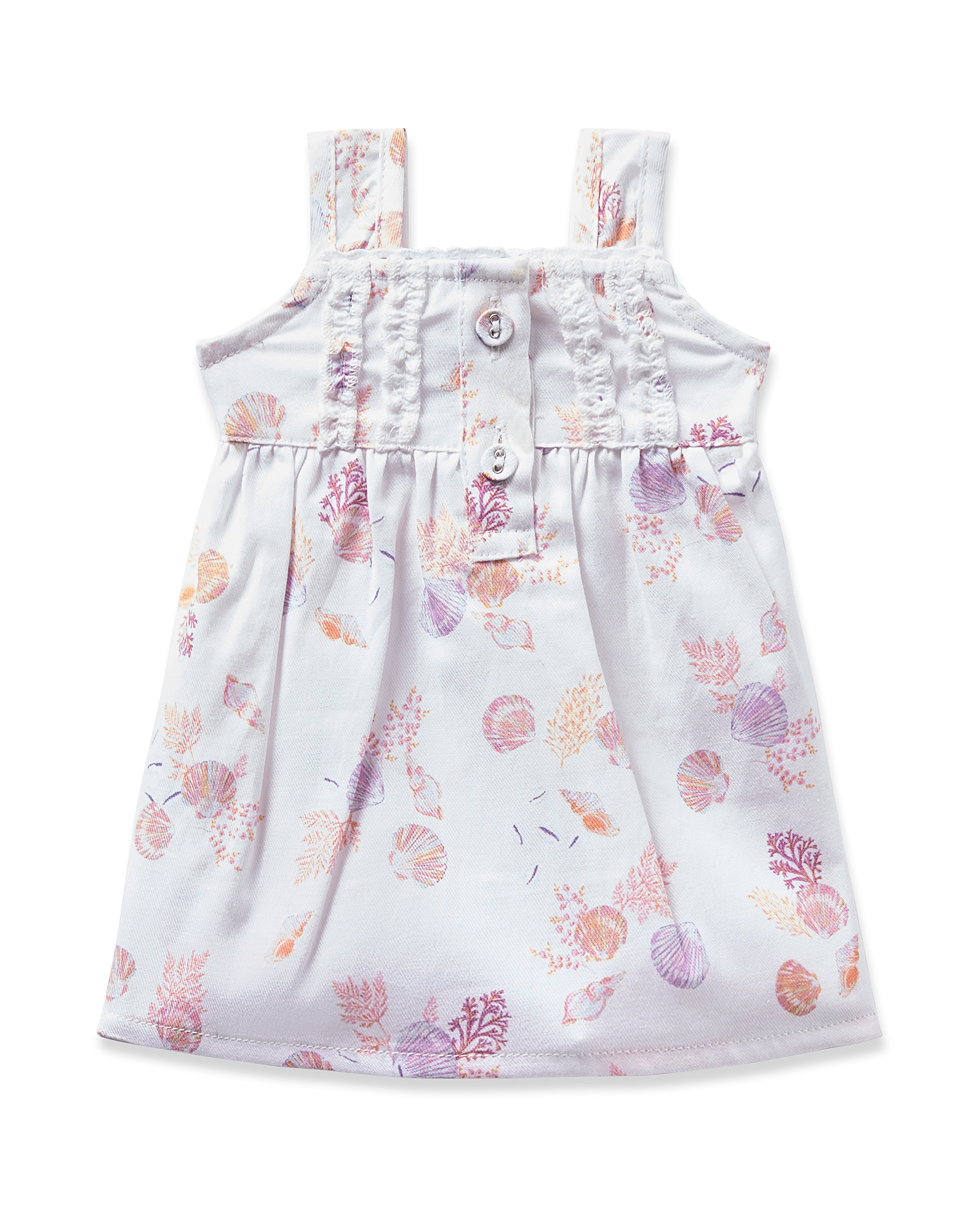 Kid's Twill Doll Nightgown in Seashell Splendor
