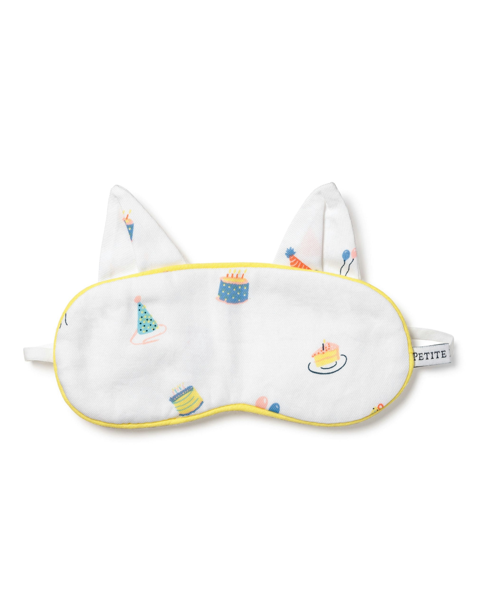 Kid's Twill Kitty Sleep Mask in Birthday Wishes