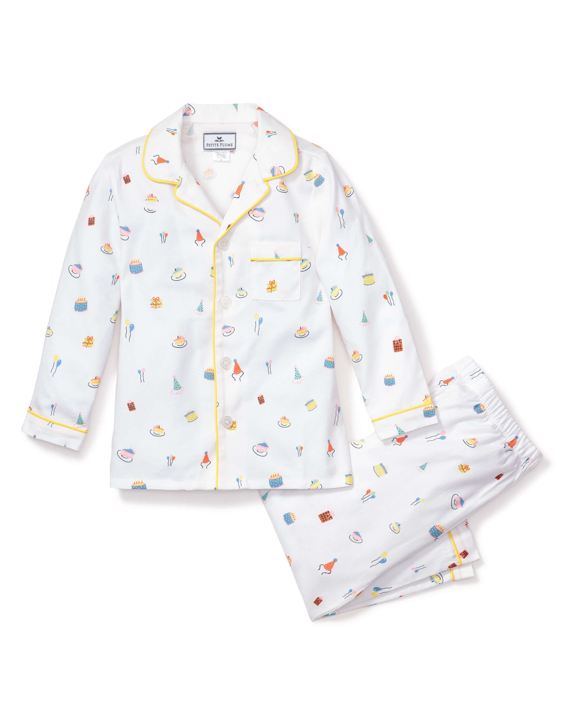 Kid's Twill Pajama Set in Birthday Wishes
