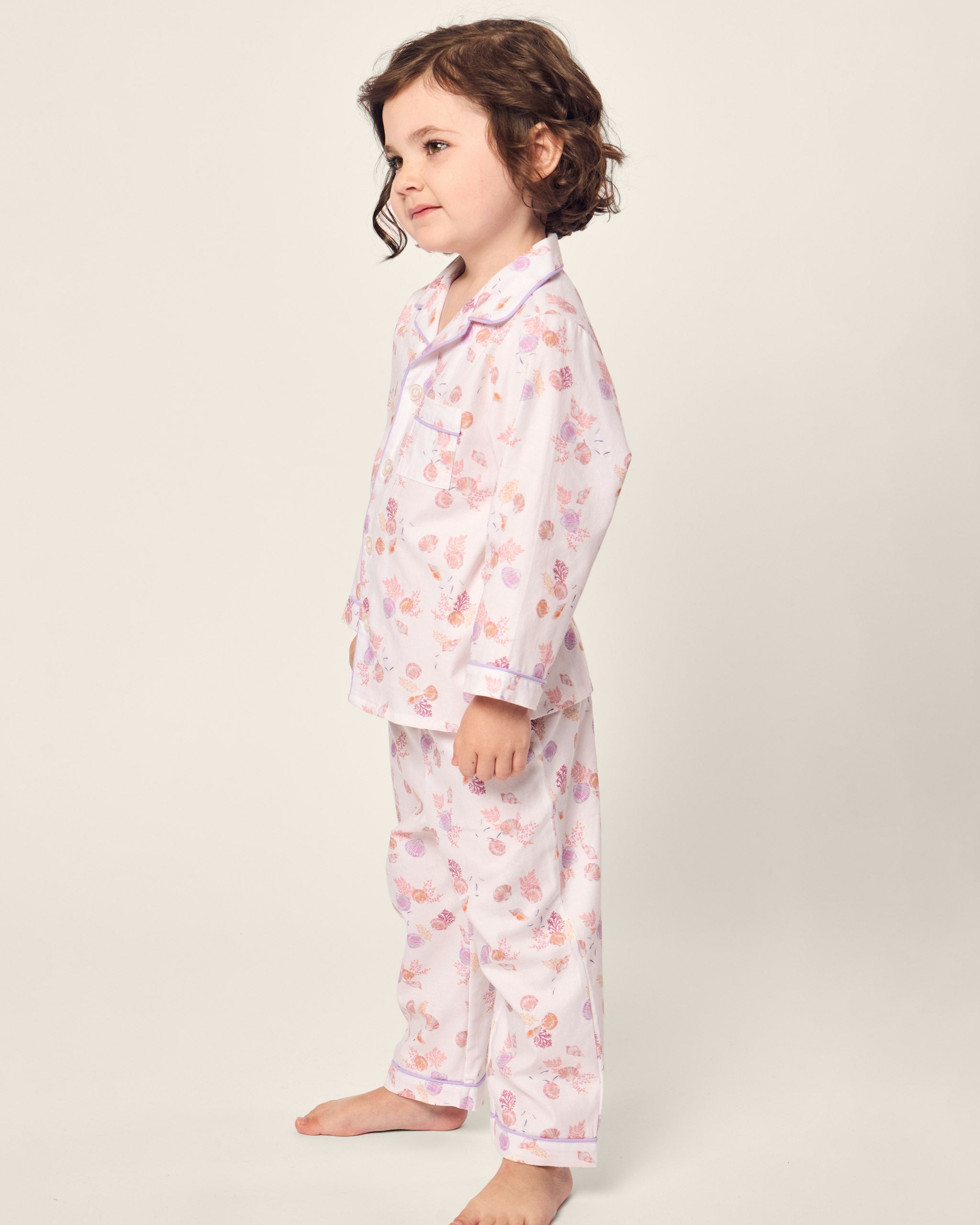Kid's Twill Pajama Set in Coastal Charms