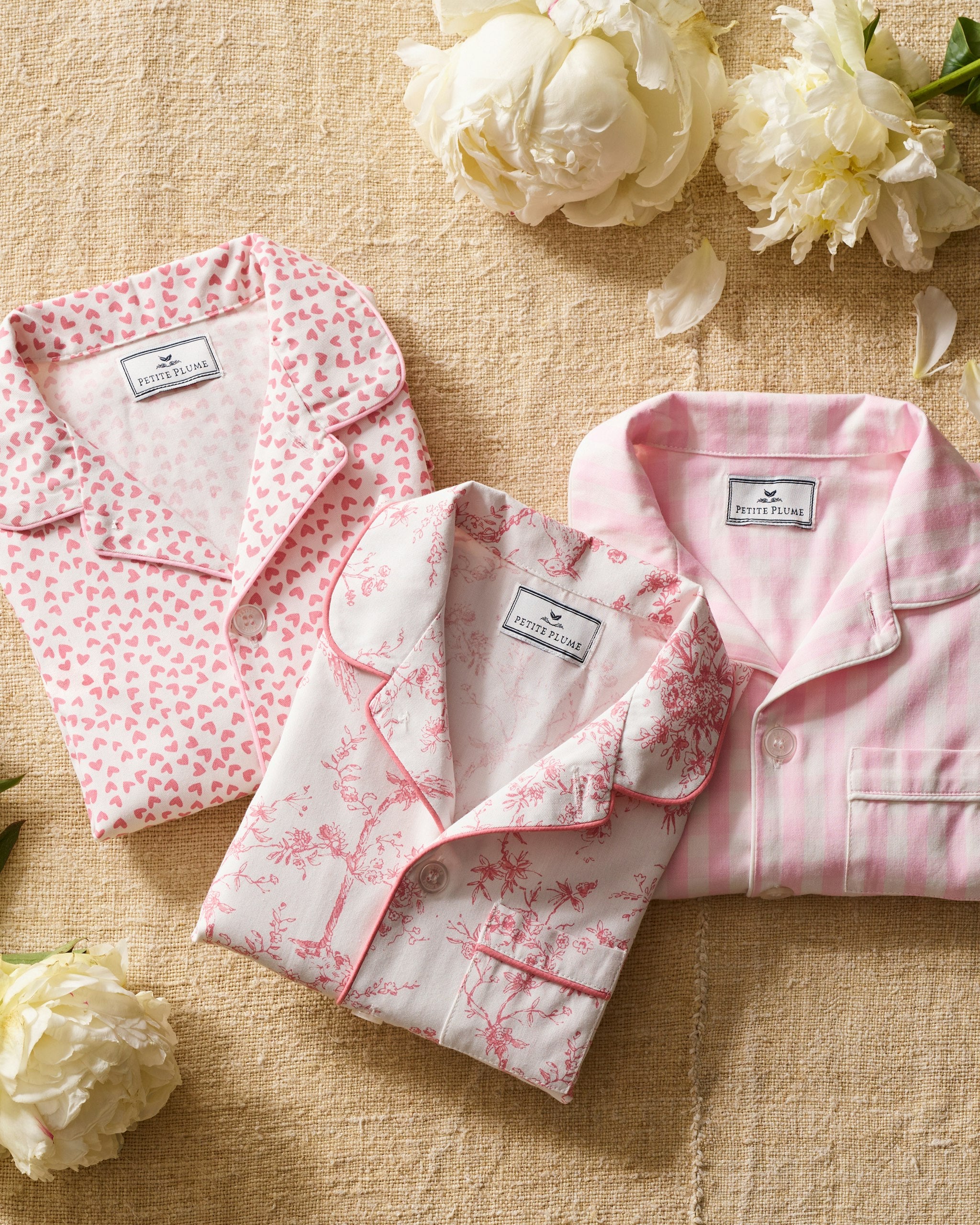 Kid's Twill Pajama Set in Royal Blue Gingham