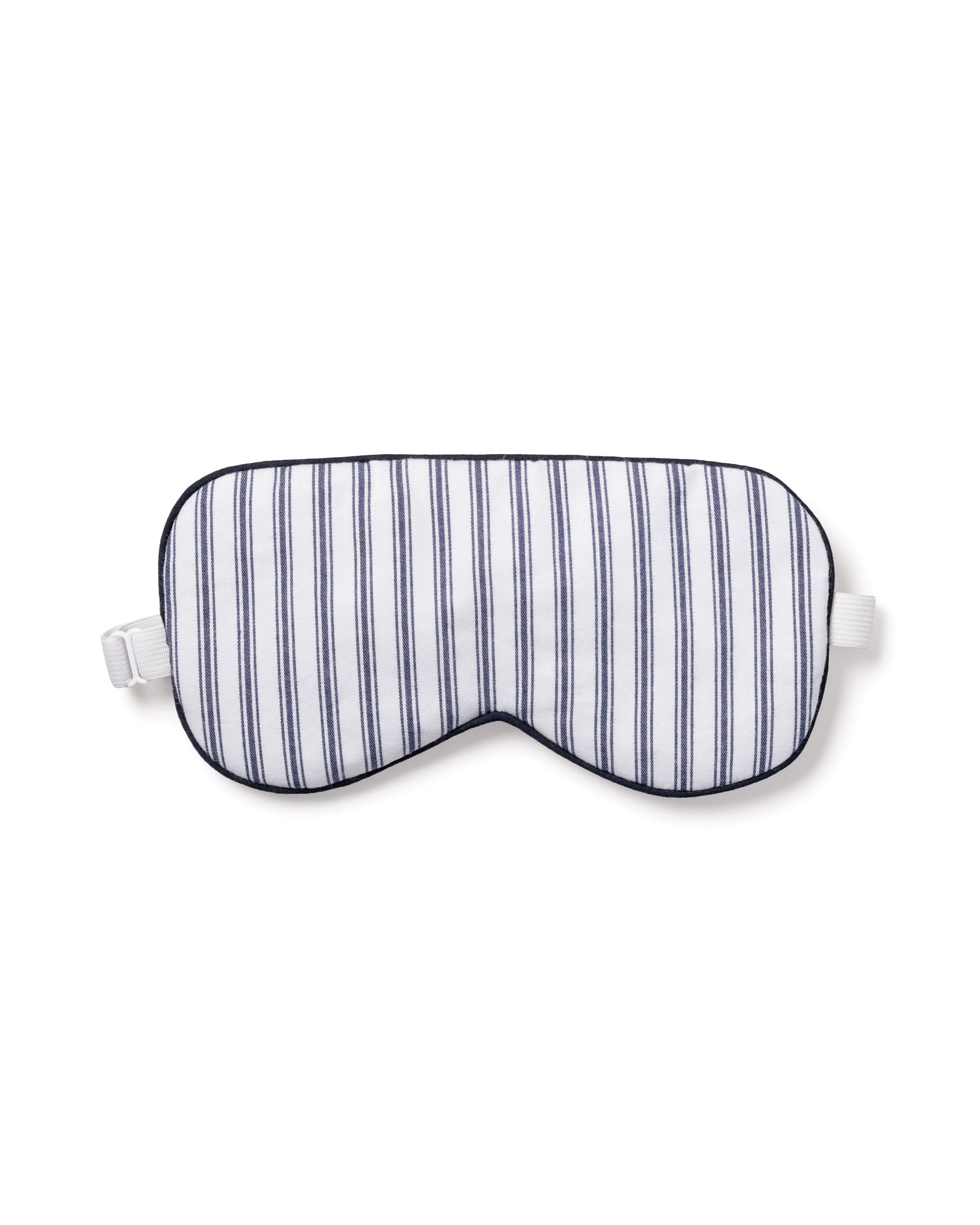 Adult's Twill Sleep Mask in Navy French Ticking