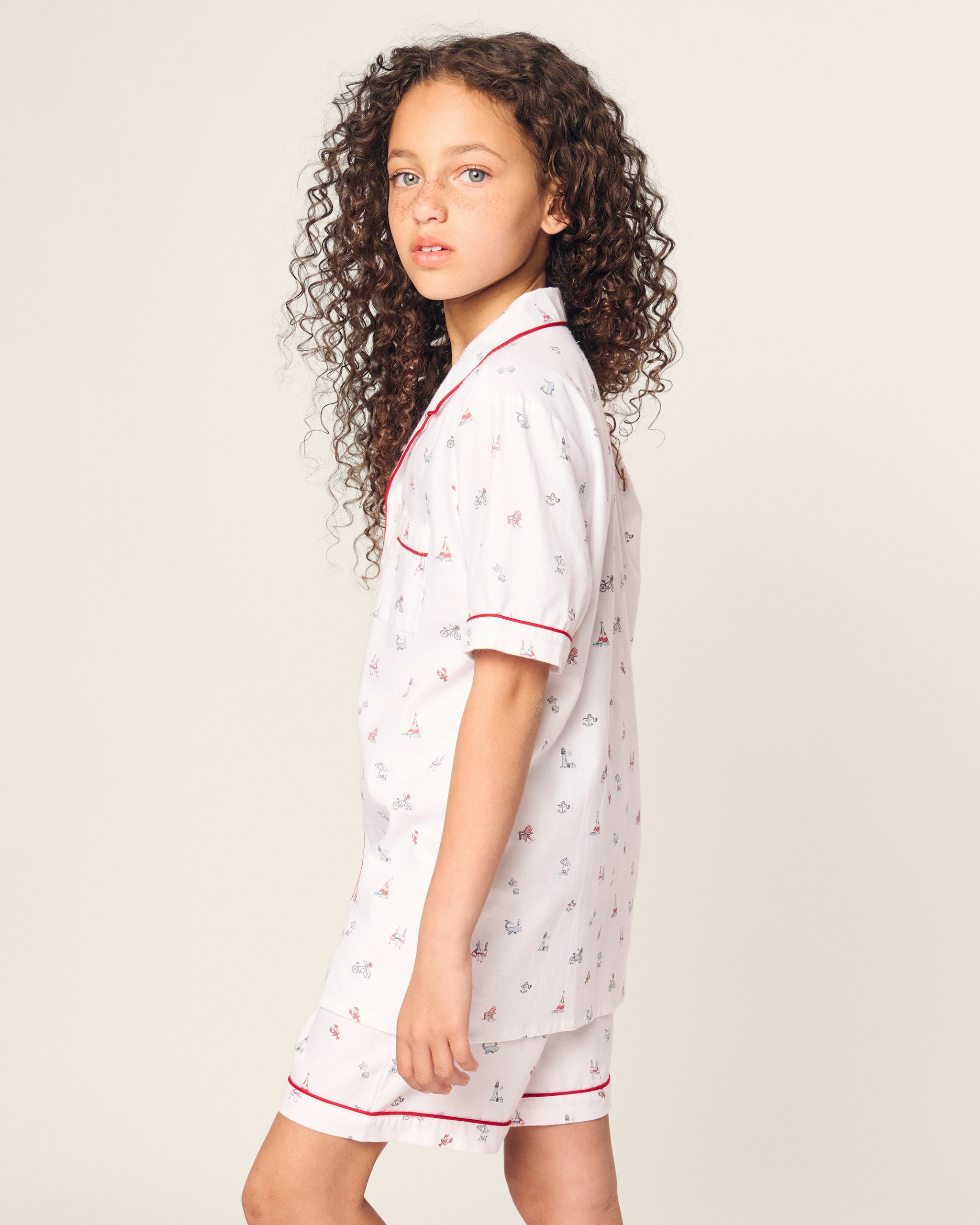Kid's Twill Short Set in Buzzing Bees