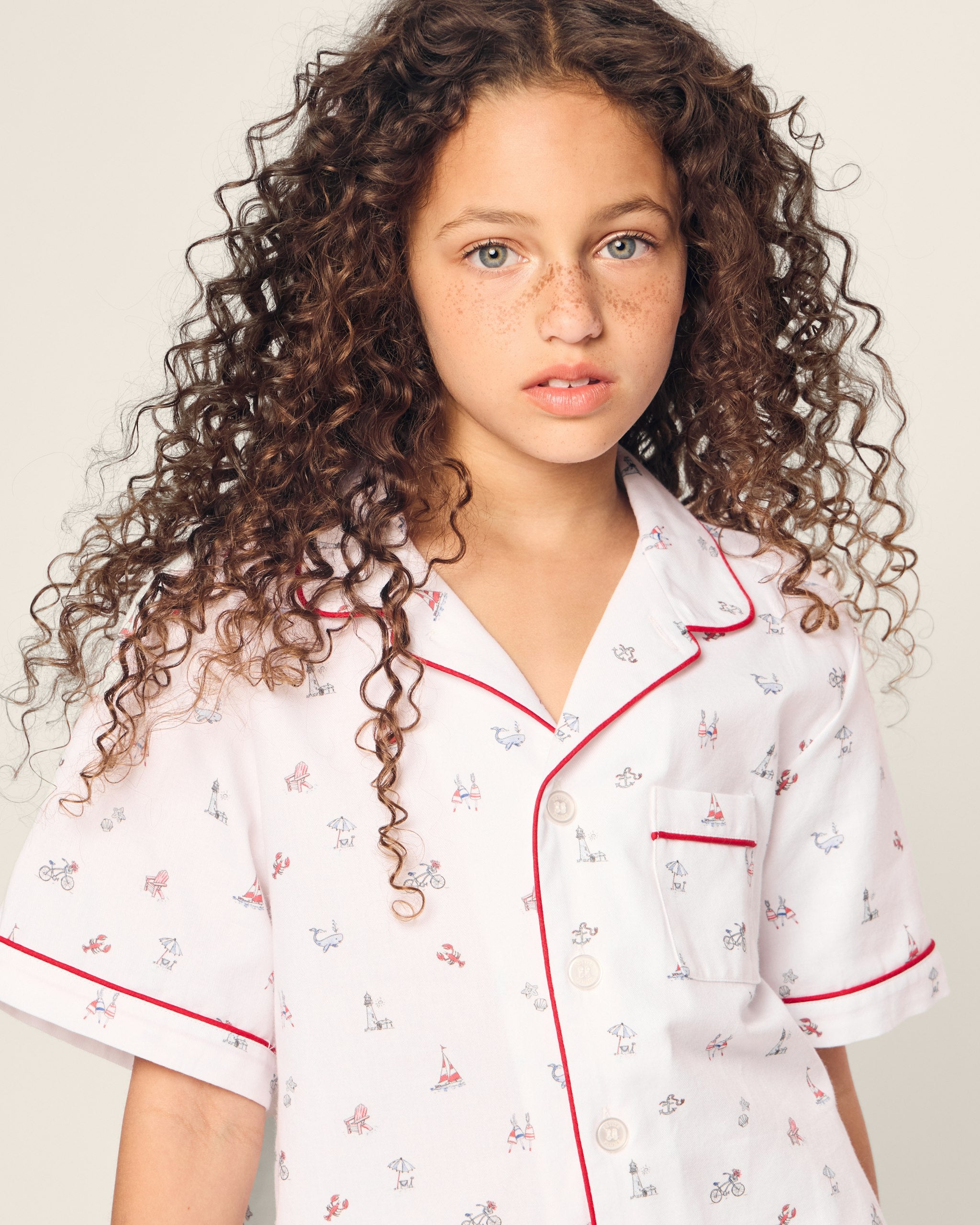 Kid's Twill Short Set in Buzzing Bees