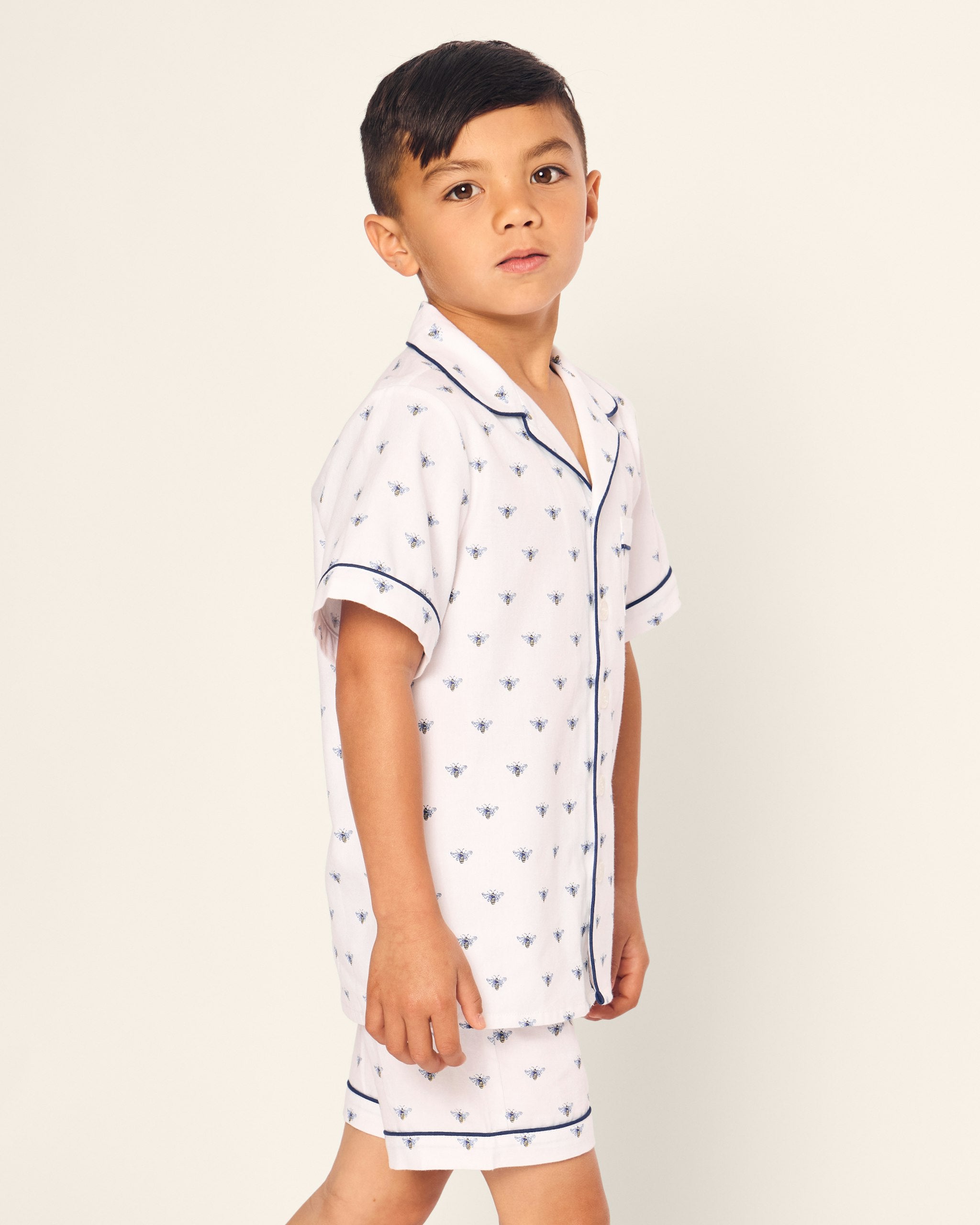 Kid's Twill Short Set in Buzzing Bees